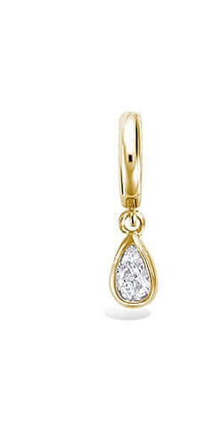 Thick Drop Earrings (White)