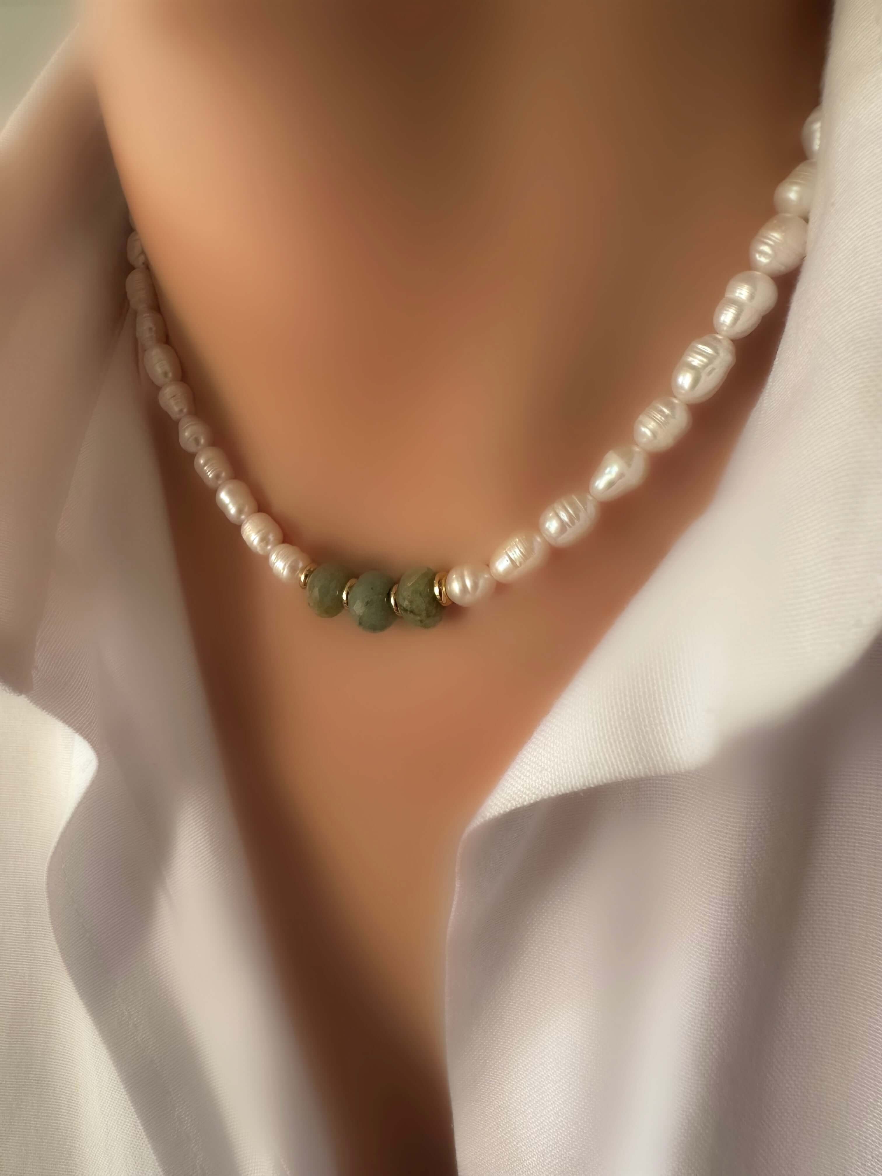 Dolce Pearl Amazonit Halskette