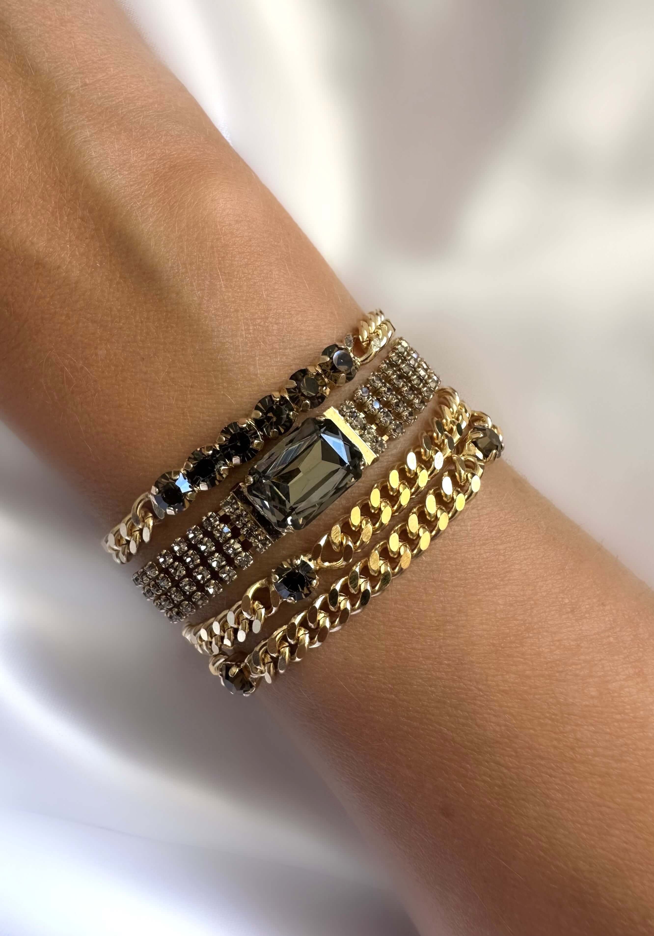 Chain Bombons Bracelet (Smoky Brown)