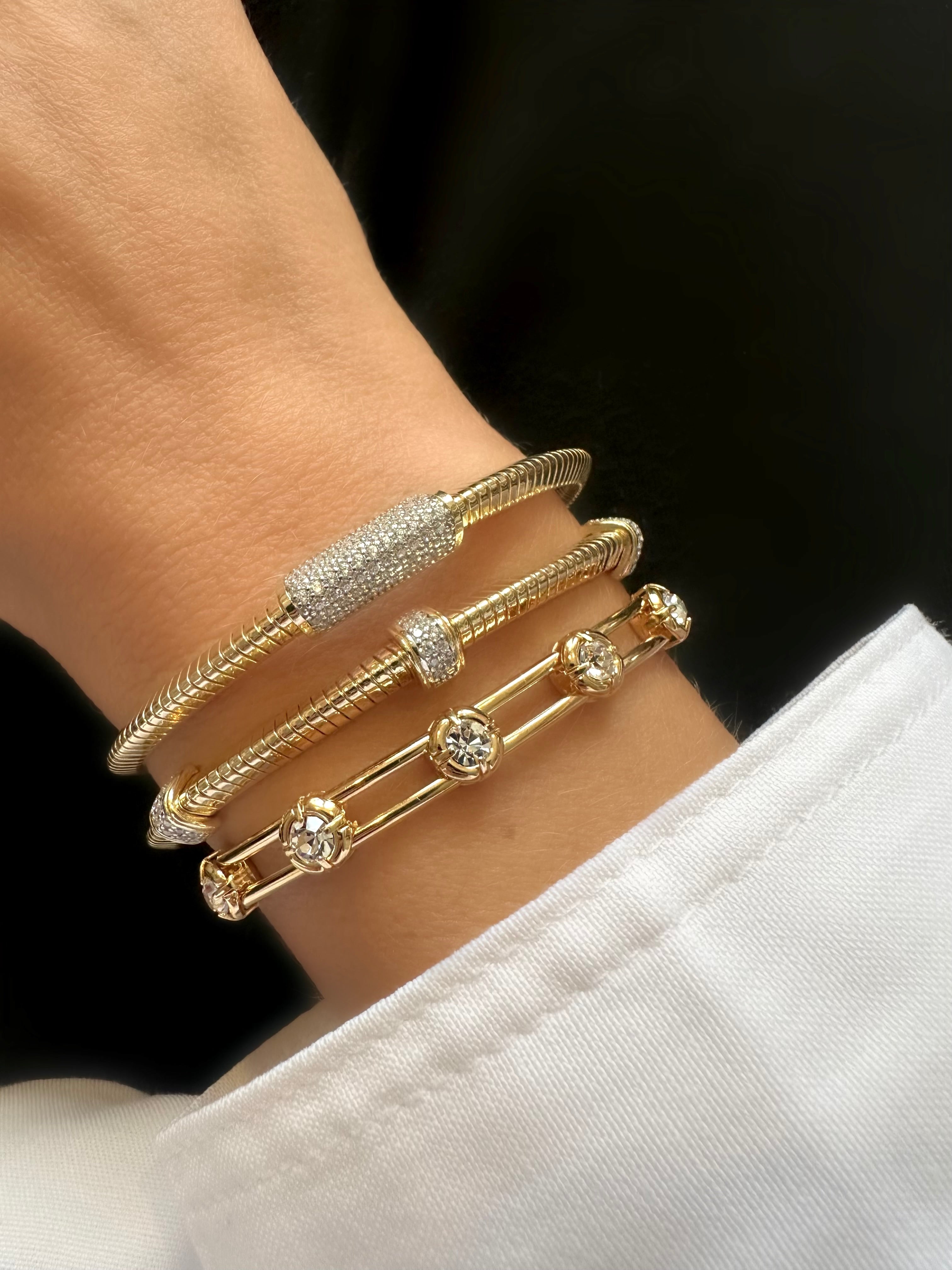 Brazalete Cruise Bermudas (Plata 925 bañada Oro 18k)