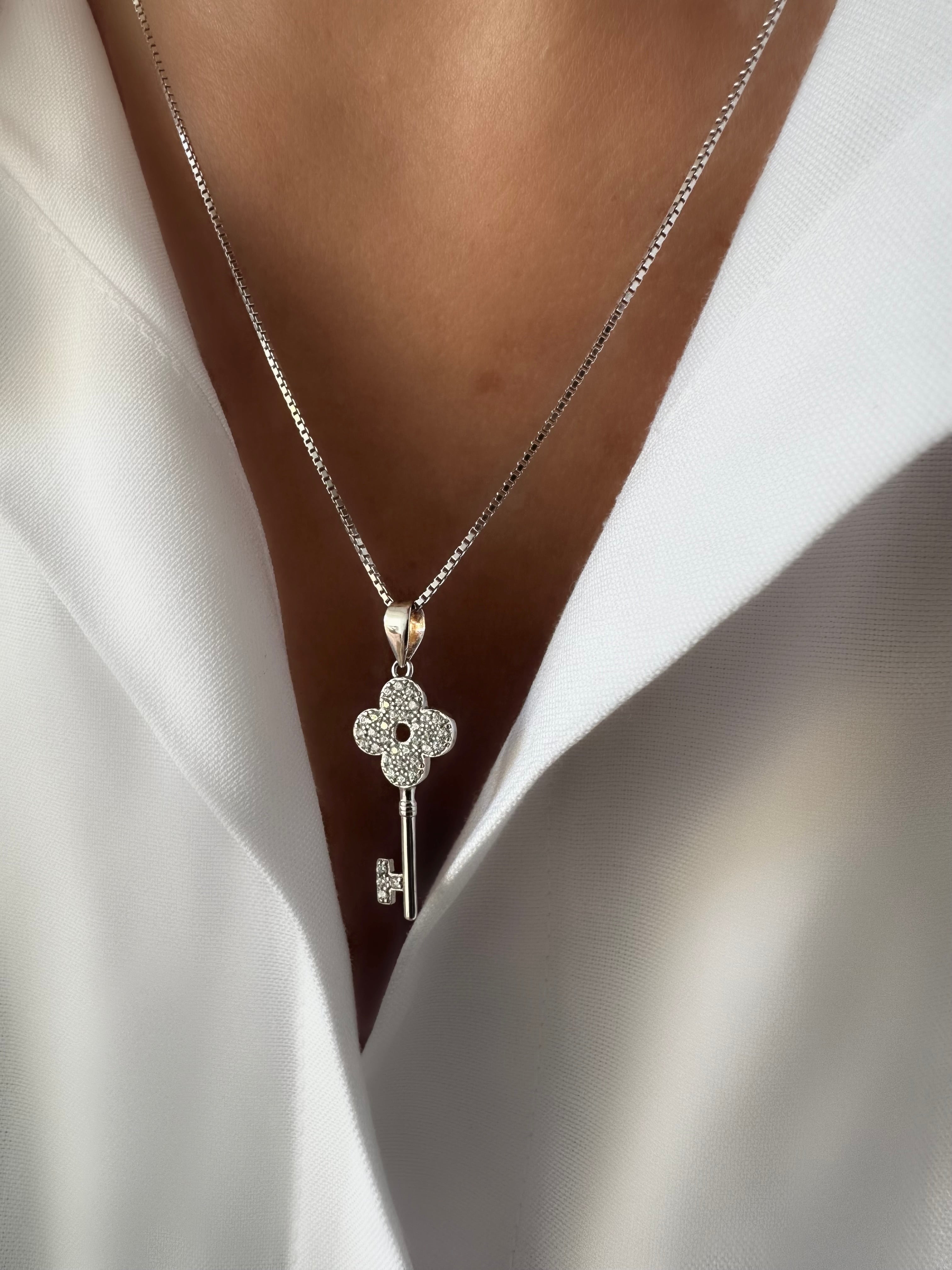 Sweet Key Halskette (925er Sterlingsilber)