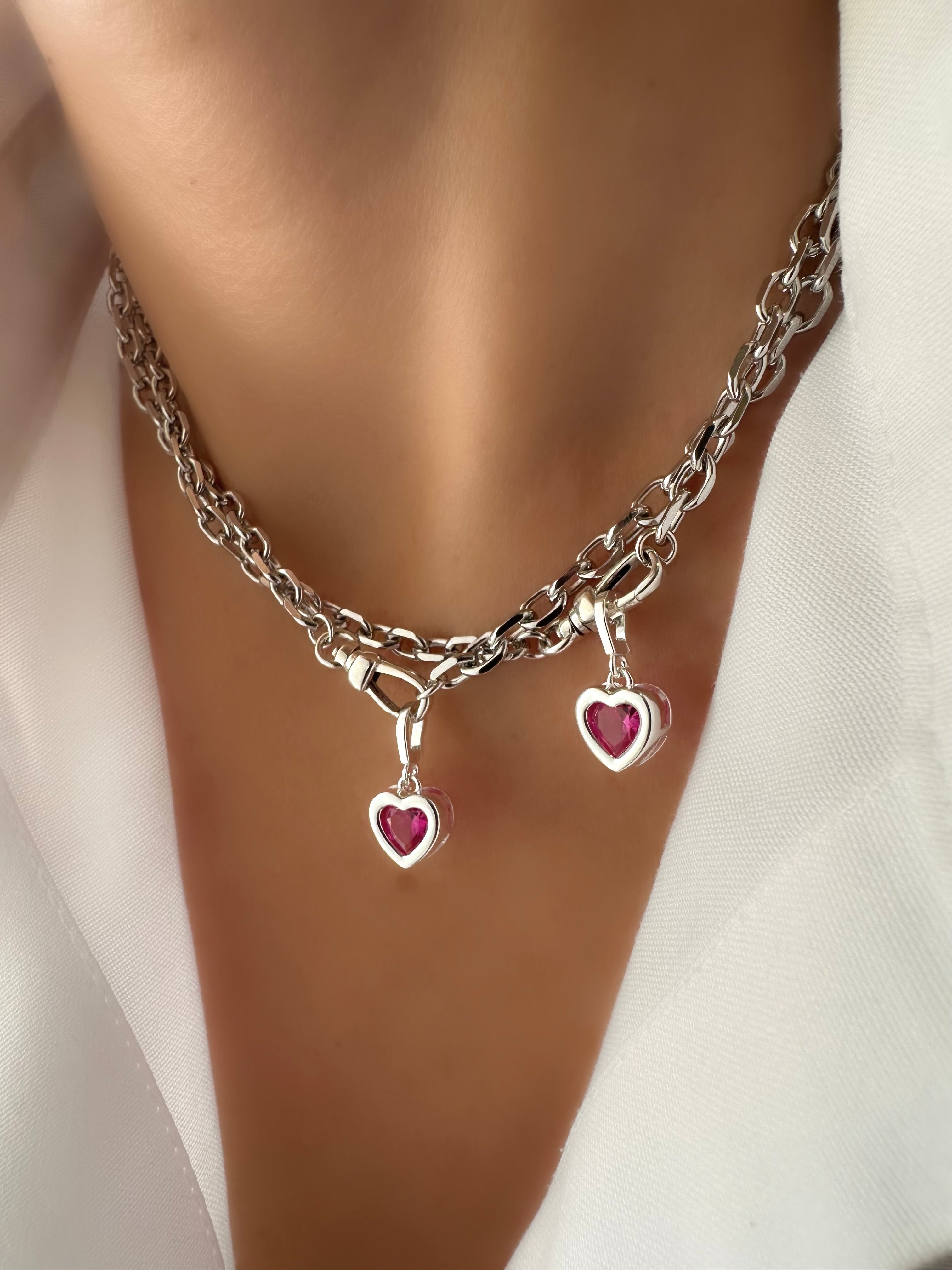 Collar Allure Passion (Pink) (Plata 925)