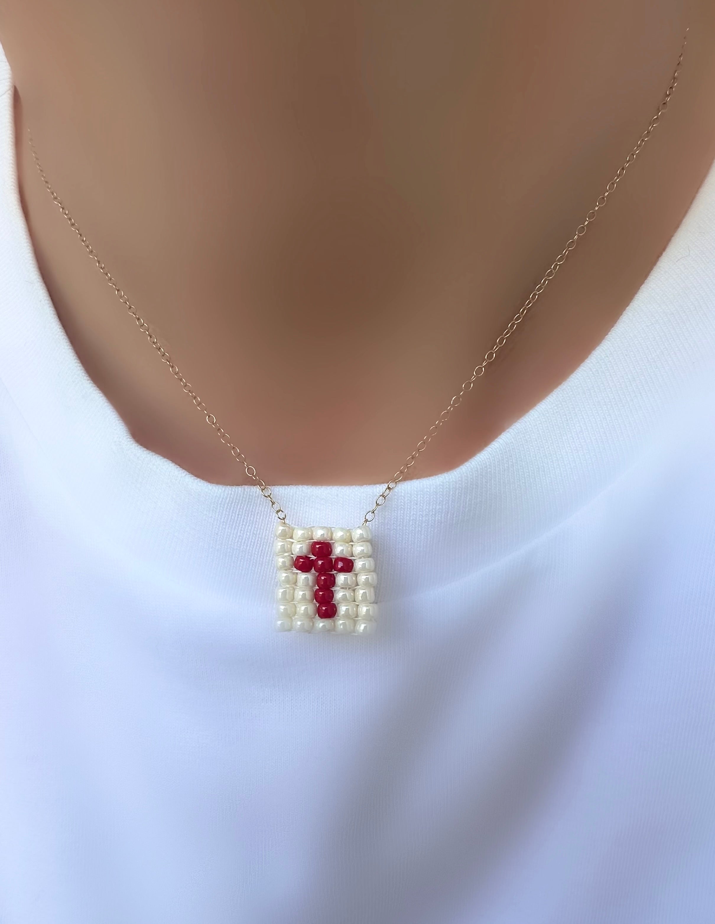 Greta Cruz Necklace (Red)