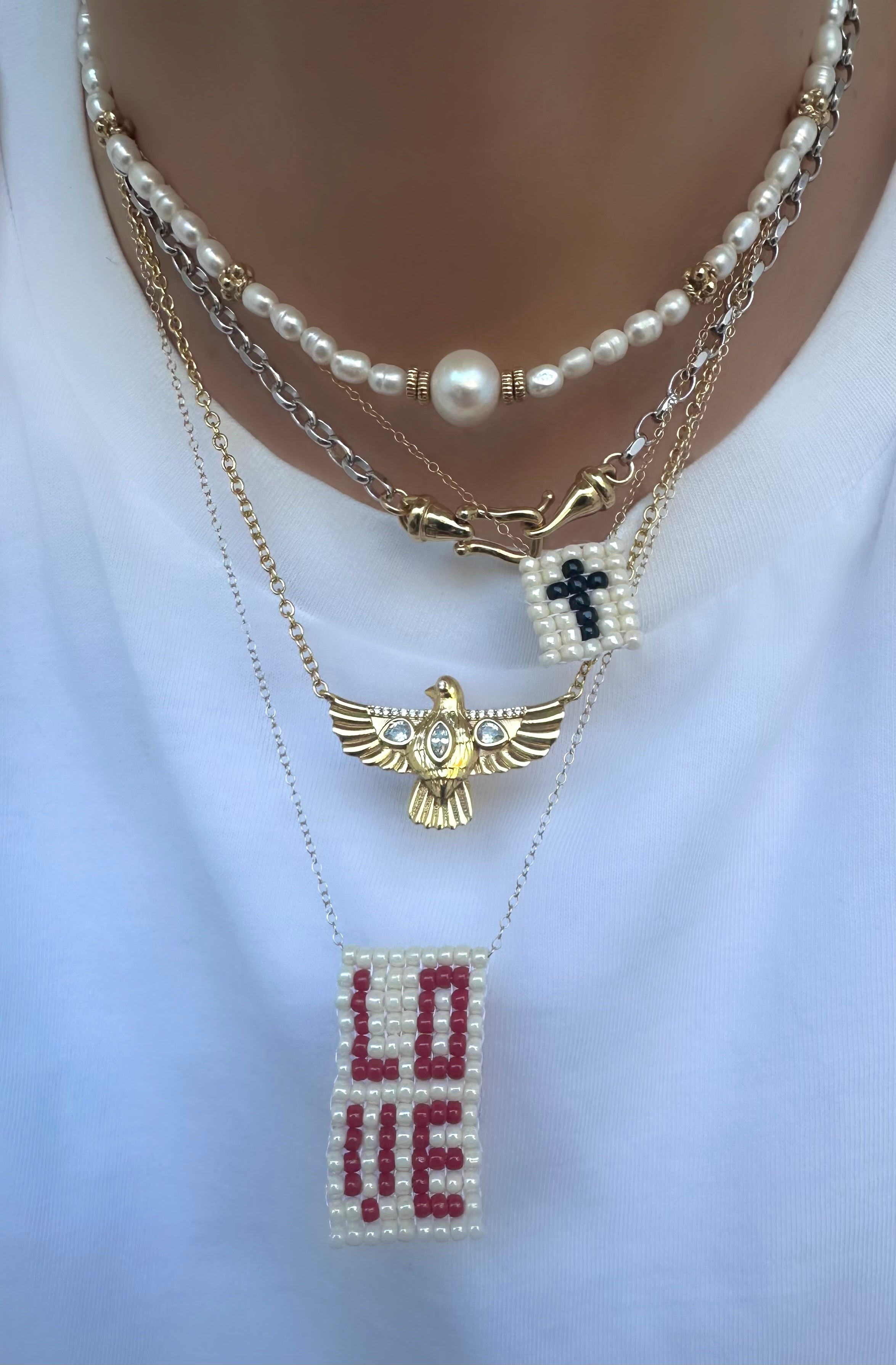 Greta Love Big Necklace (Red)