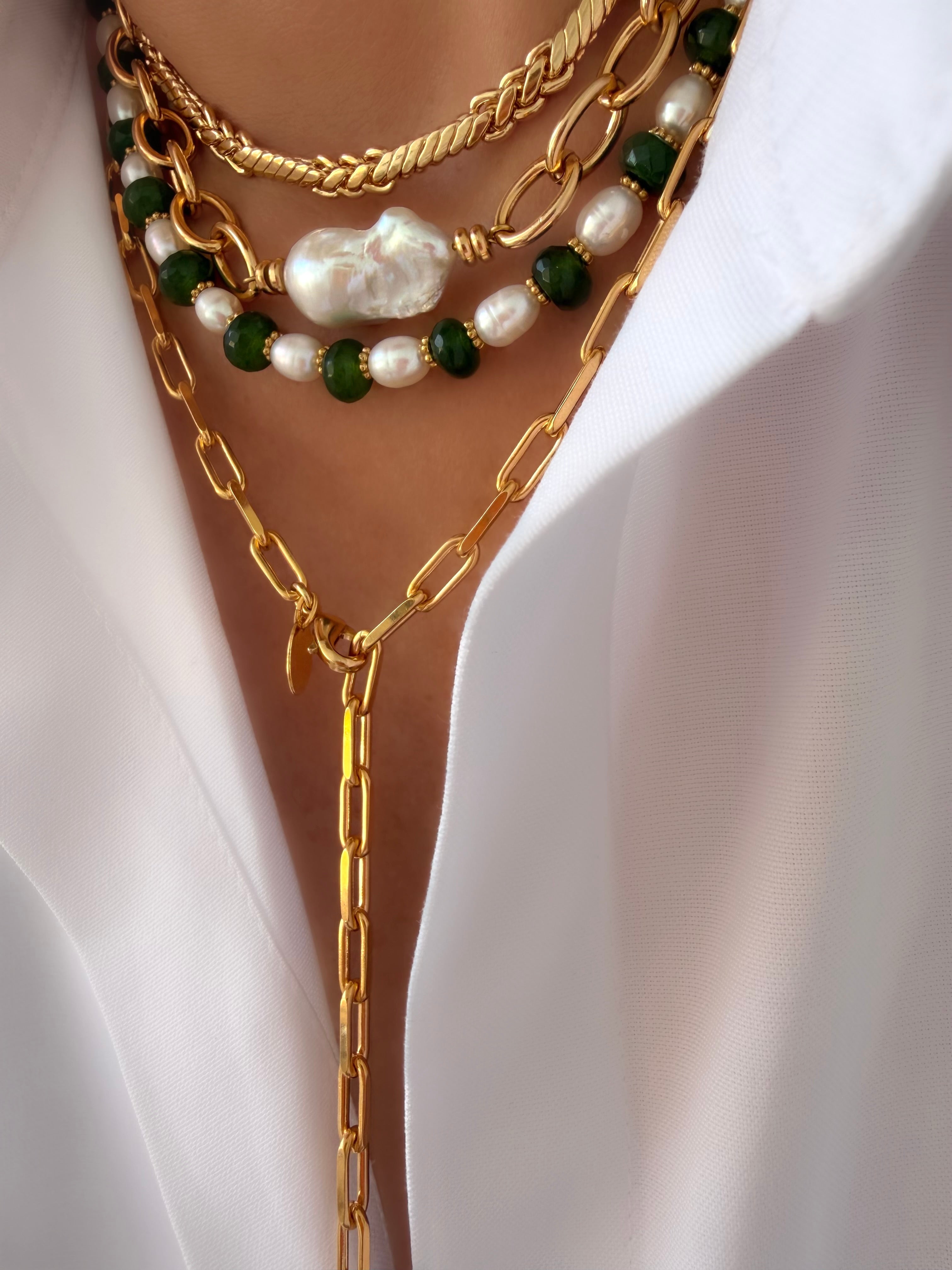 Chain Perle Baroque Necklace
