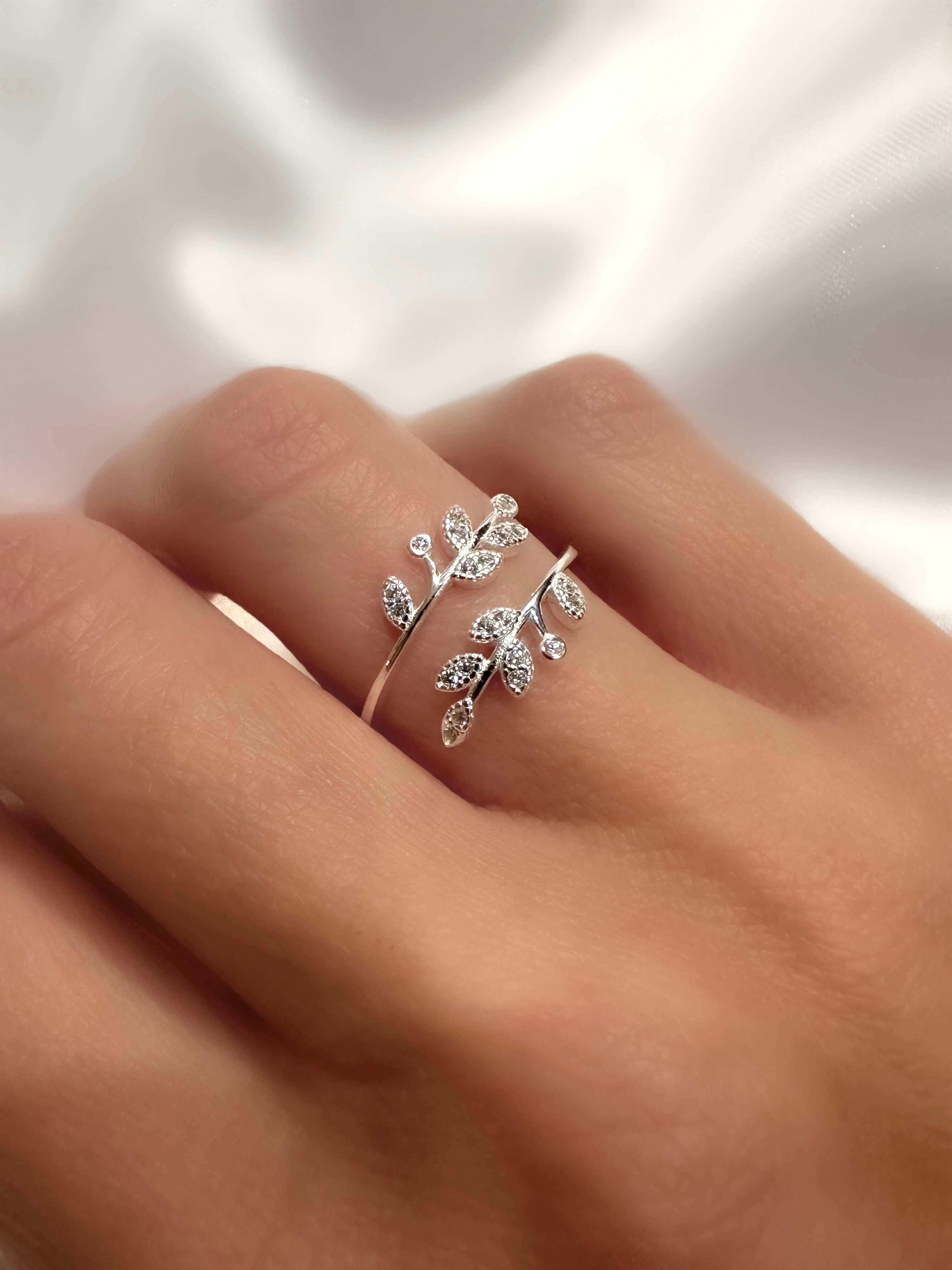 Anillo Olivo (ajustable) (Plata 925)
