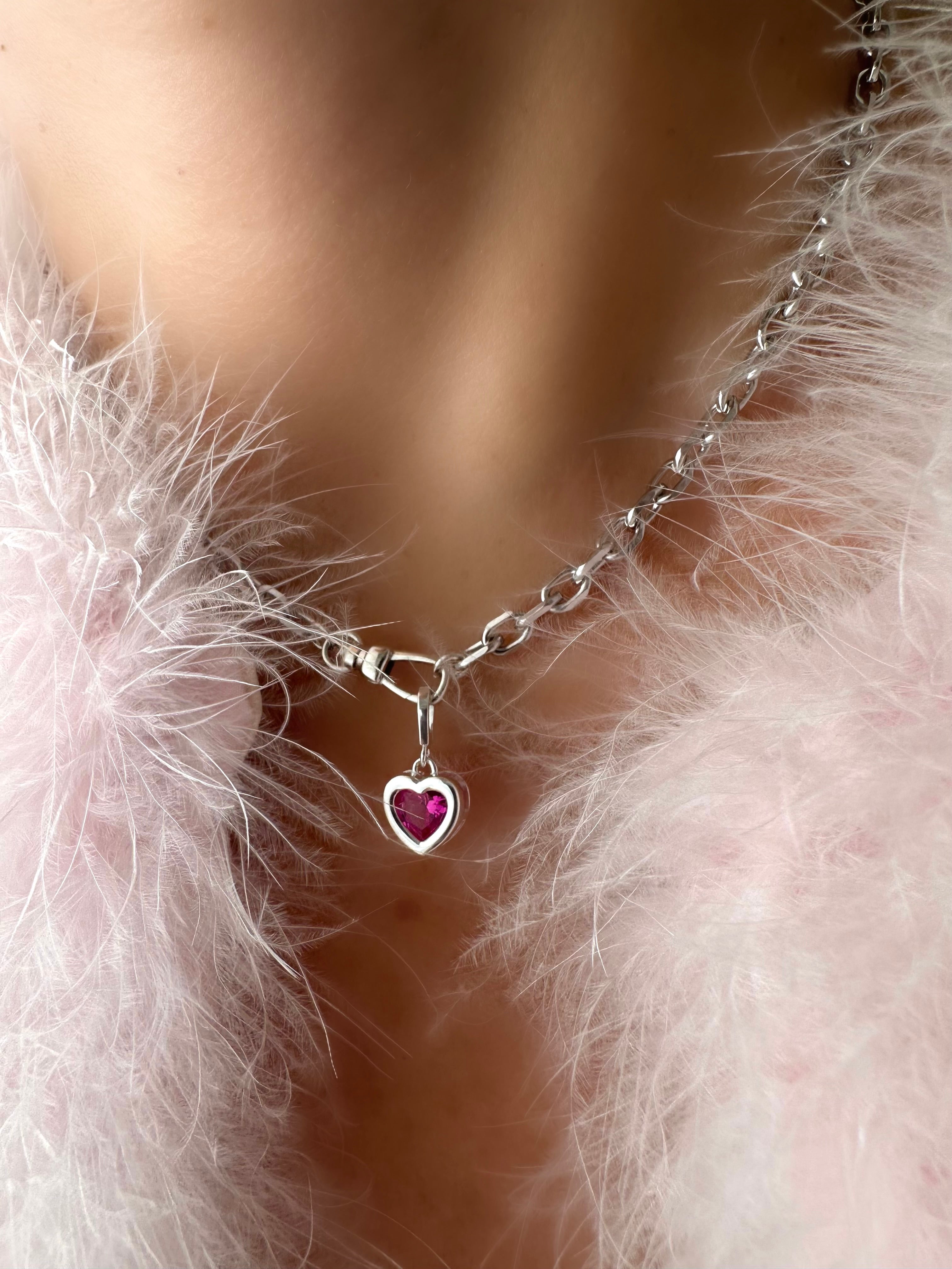 Collar Allure Passion (Pink) (Plata 925)