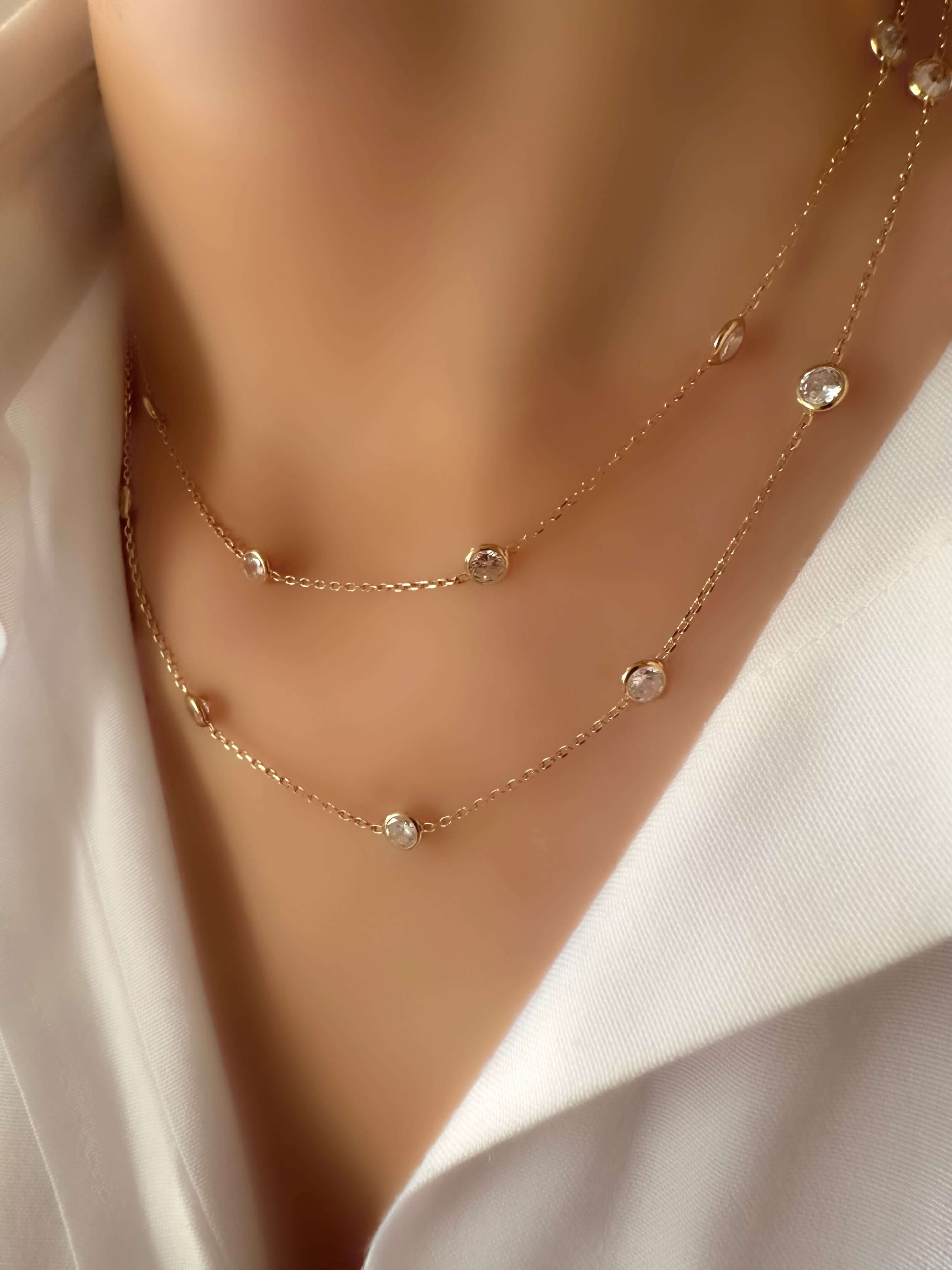 Salem Large Space Necklace (24k Gold Plated Silver)