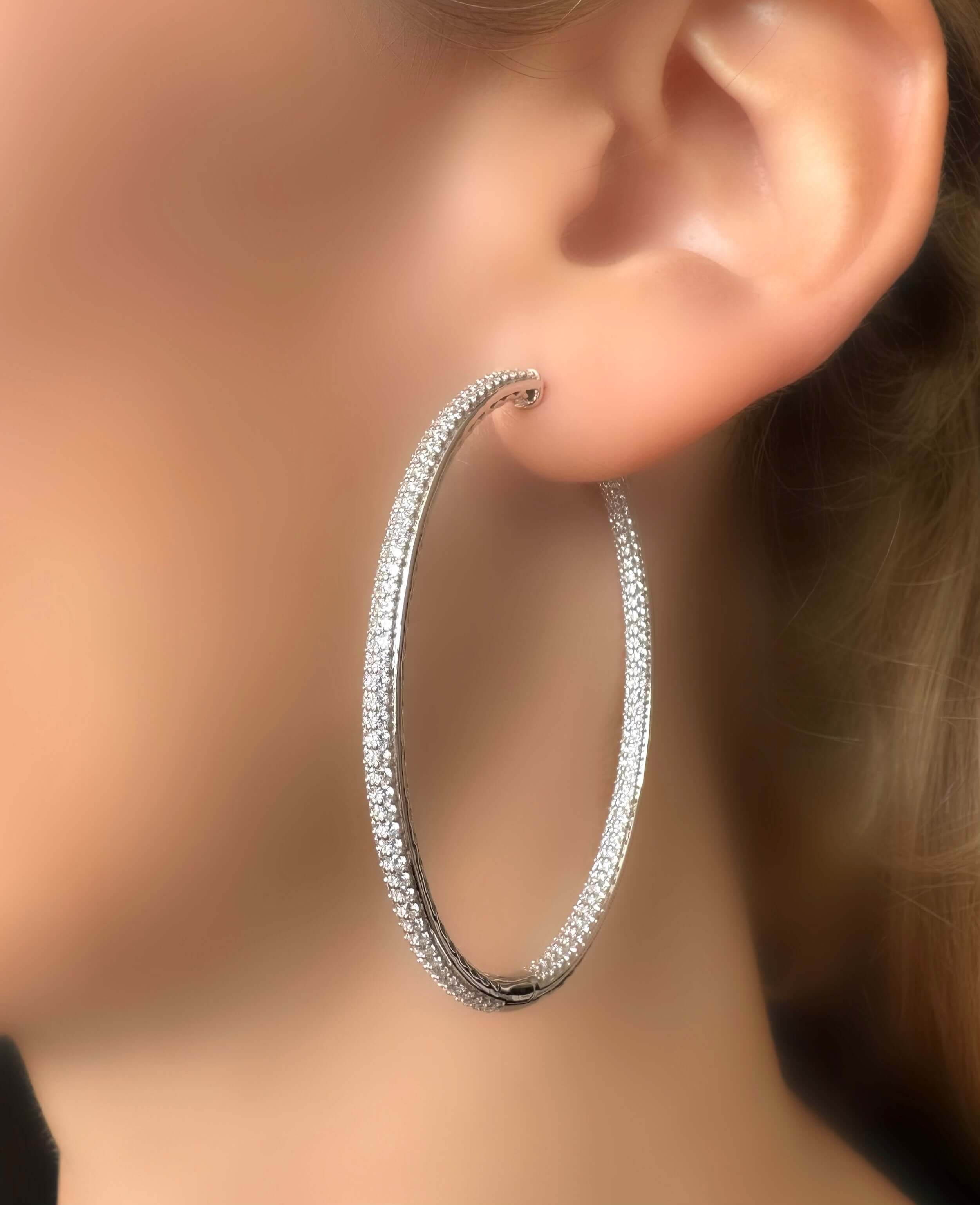 Splendor Oval 60 Hoops (925 Silver)