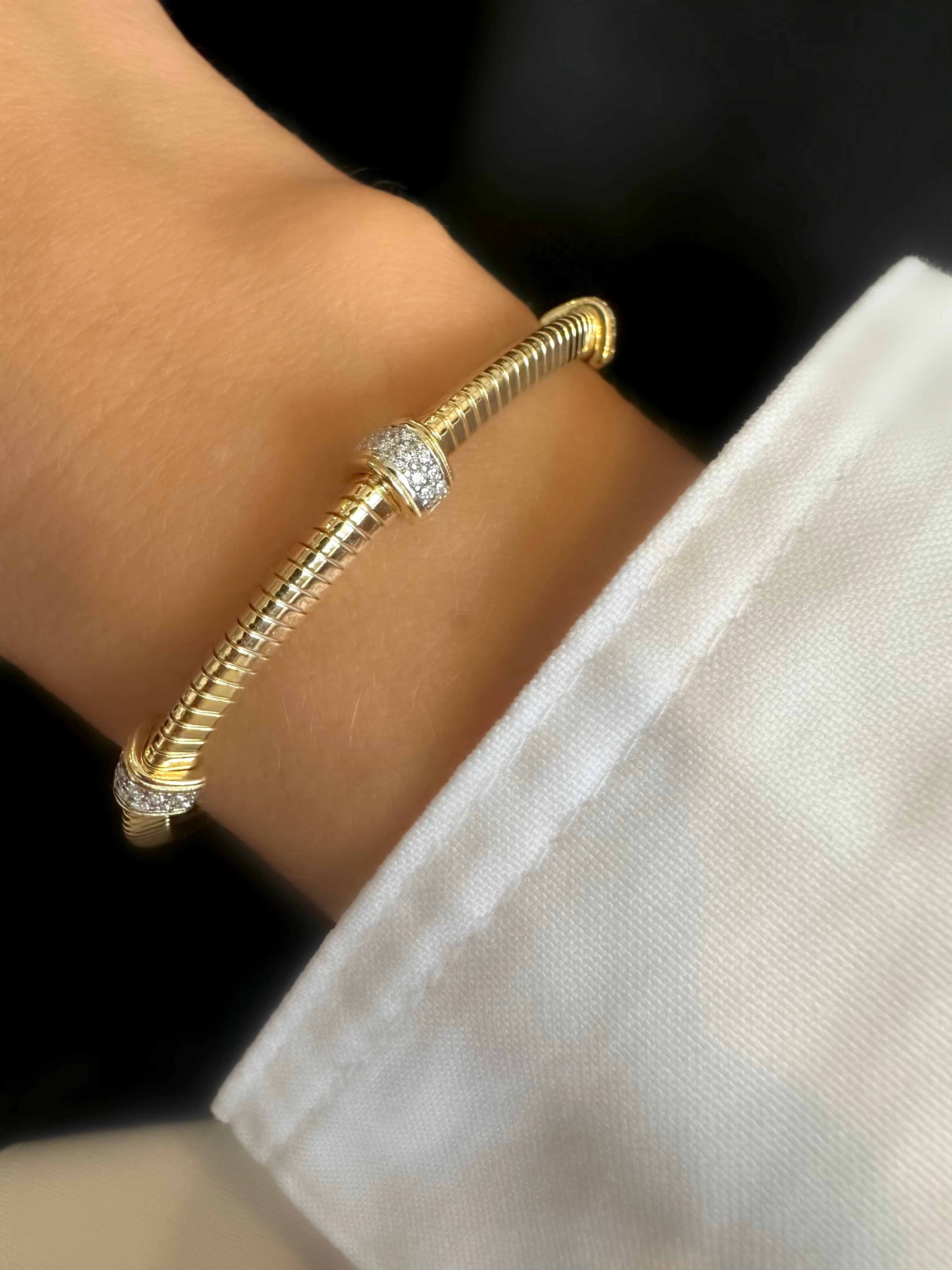 Brazalete Cruise Bermudas (Plata 925 bañada Oro 18k)