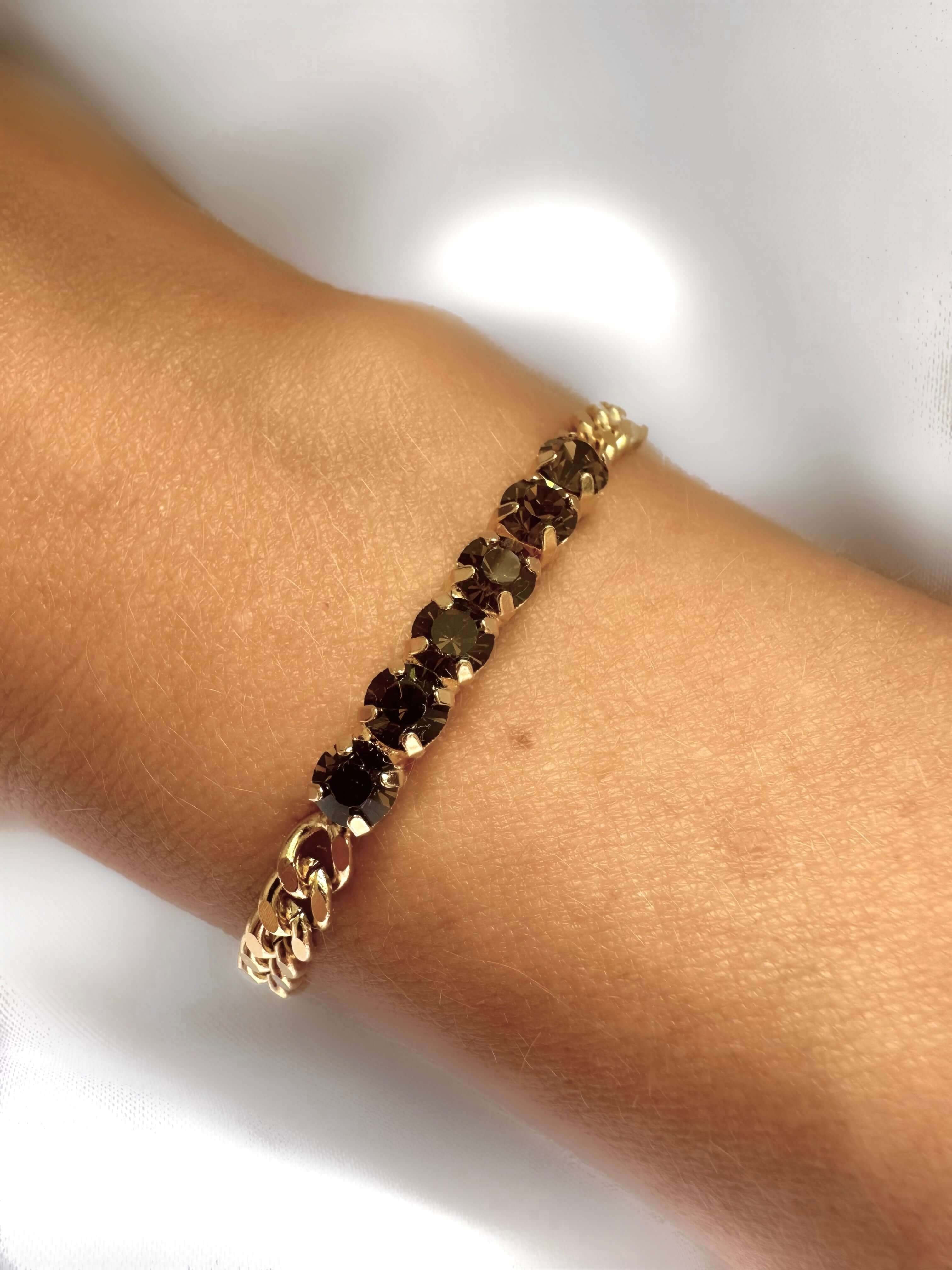Chain Bombons Bracelet (Smoky Brown)