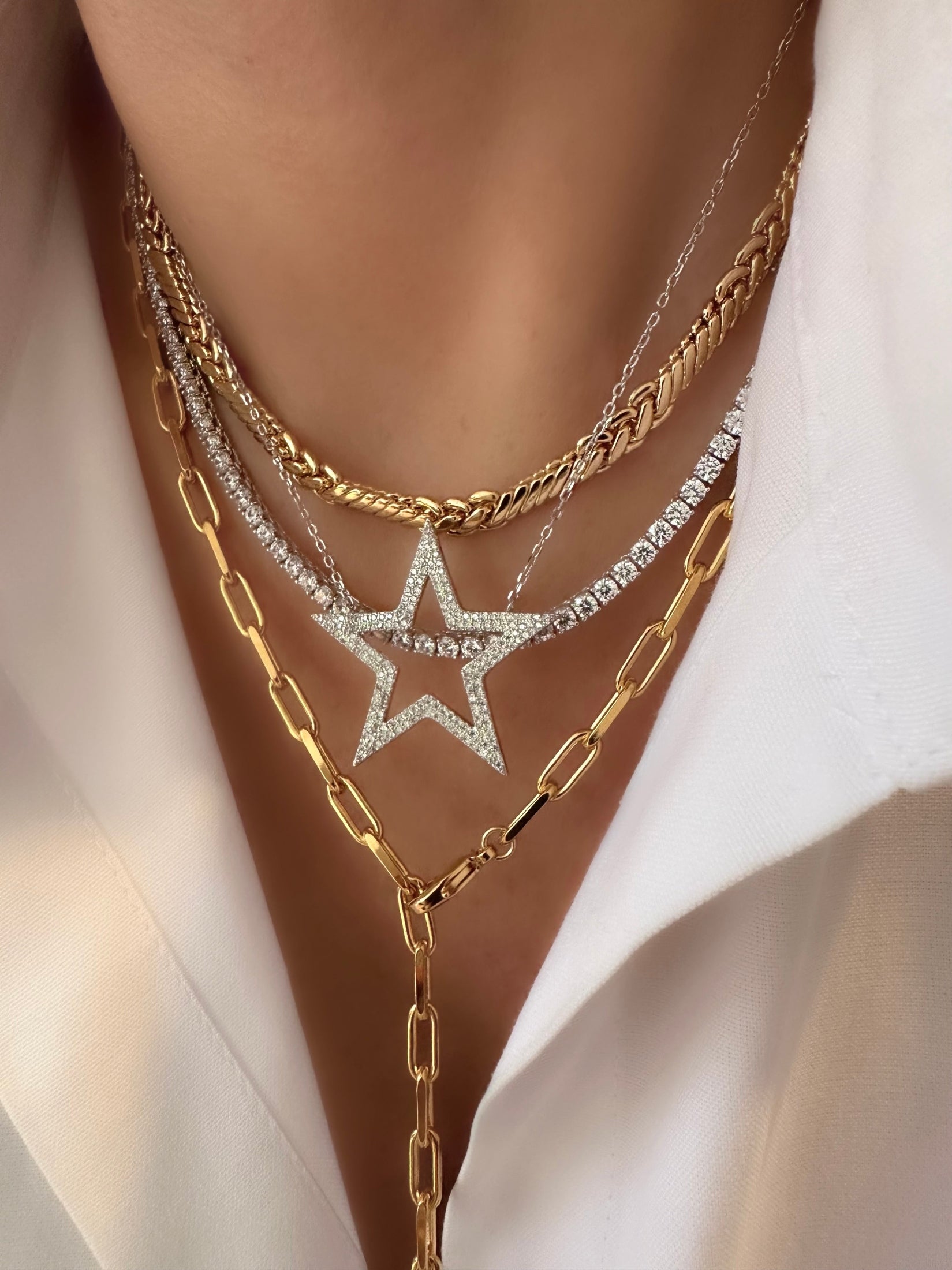 Star Necklace (925 Sterling Silver)