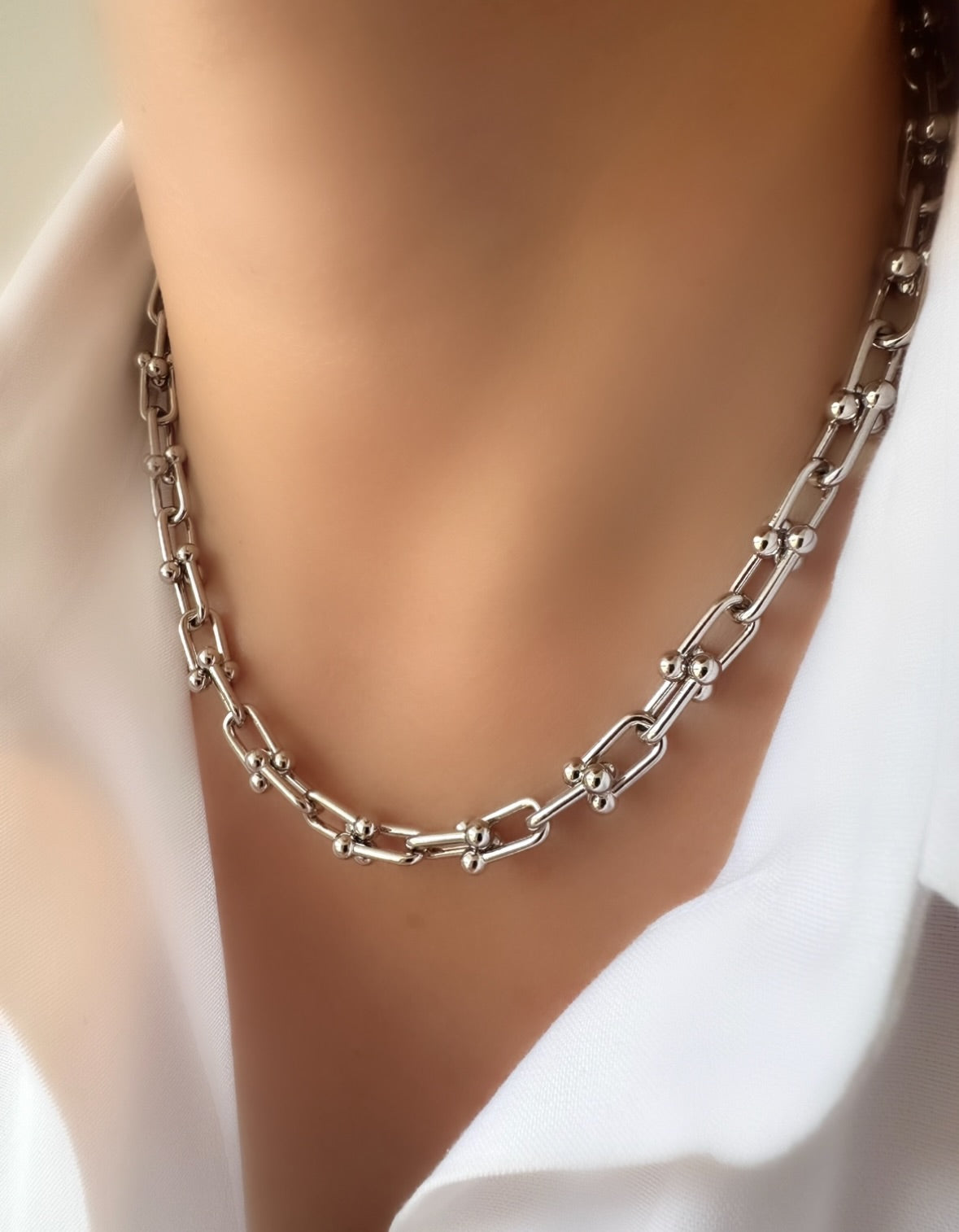 Amber Necklace (Silver)