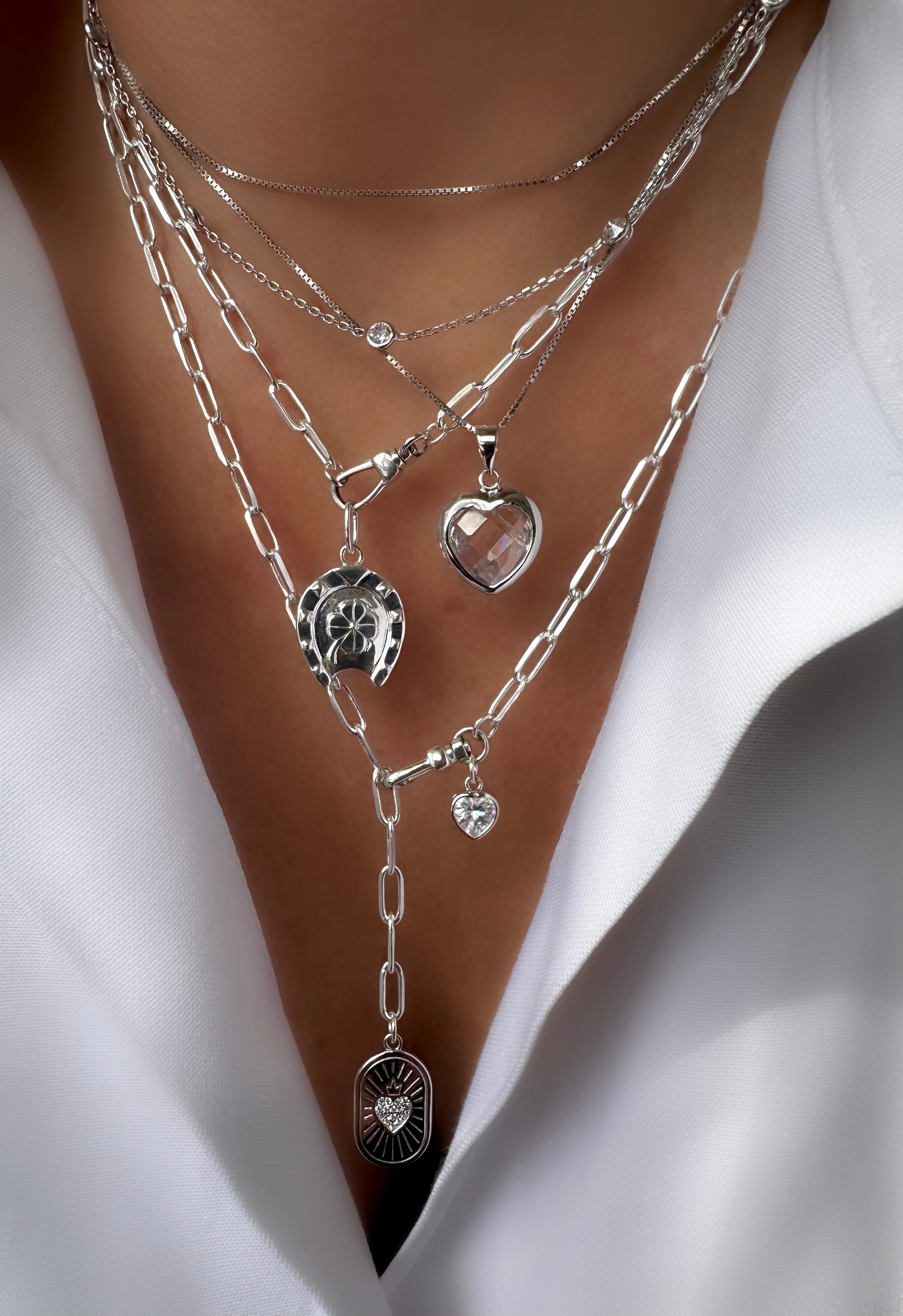 Allure Love Heart Halskette (925er Sterlingsilber)