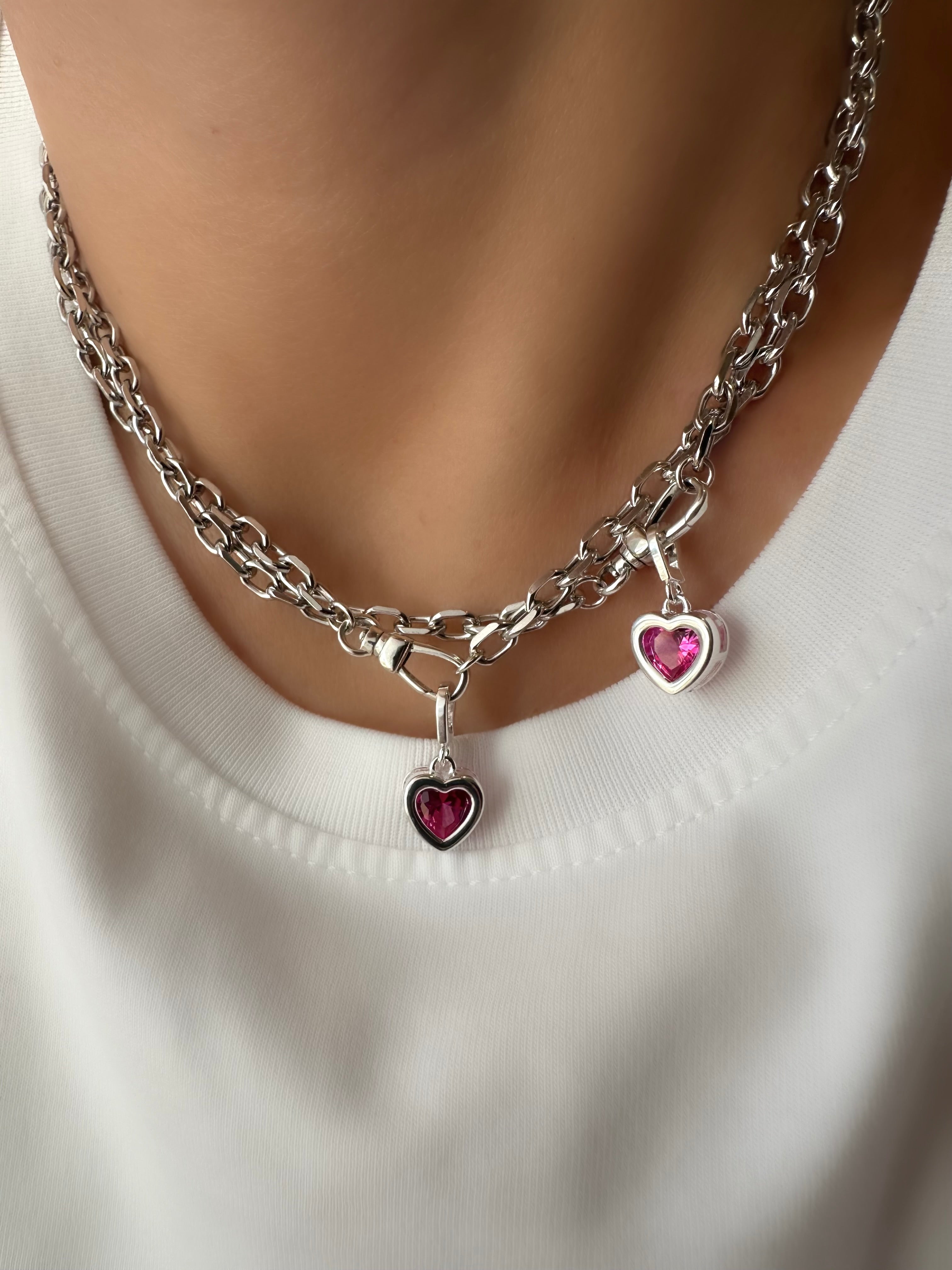 Collar Allure Passion (Pink) (Plata 925)