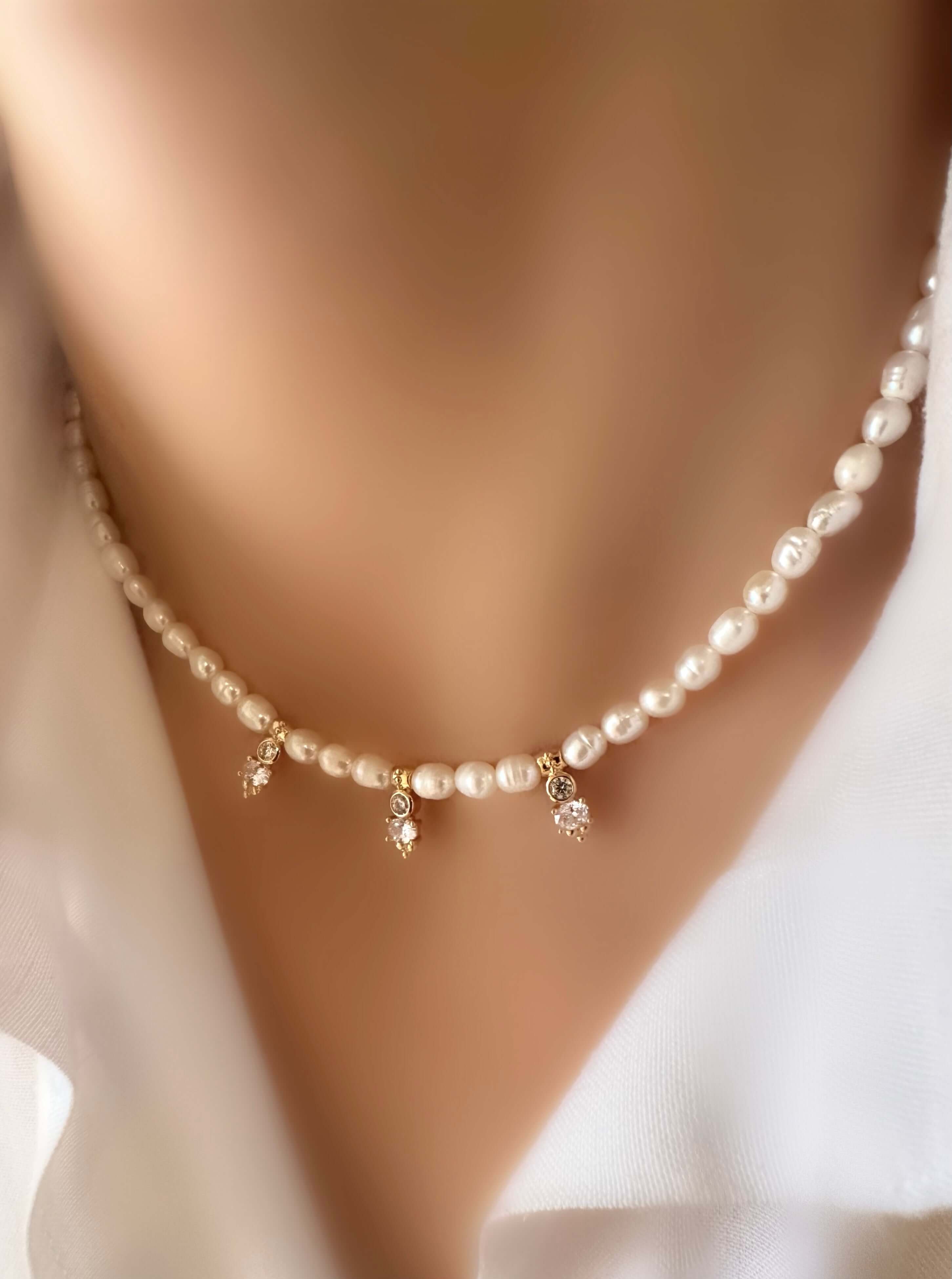 Dolce Pearl Silvy Necklace