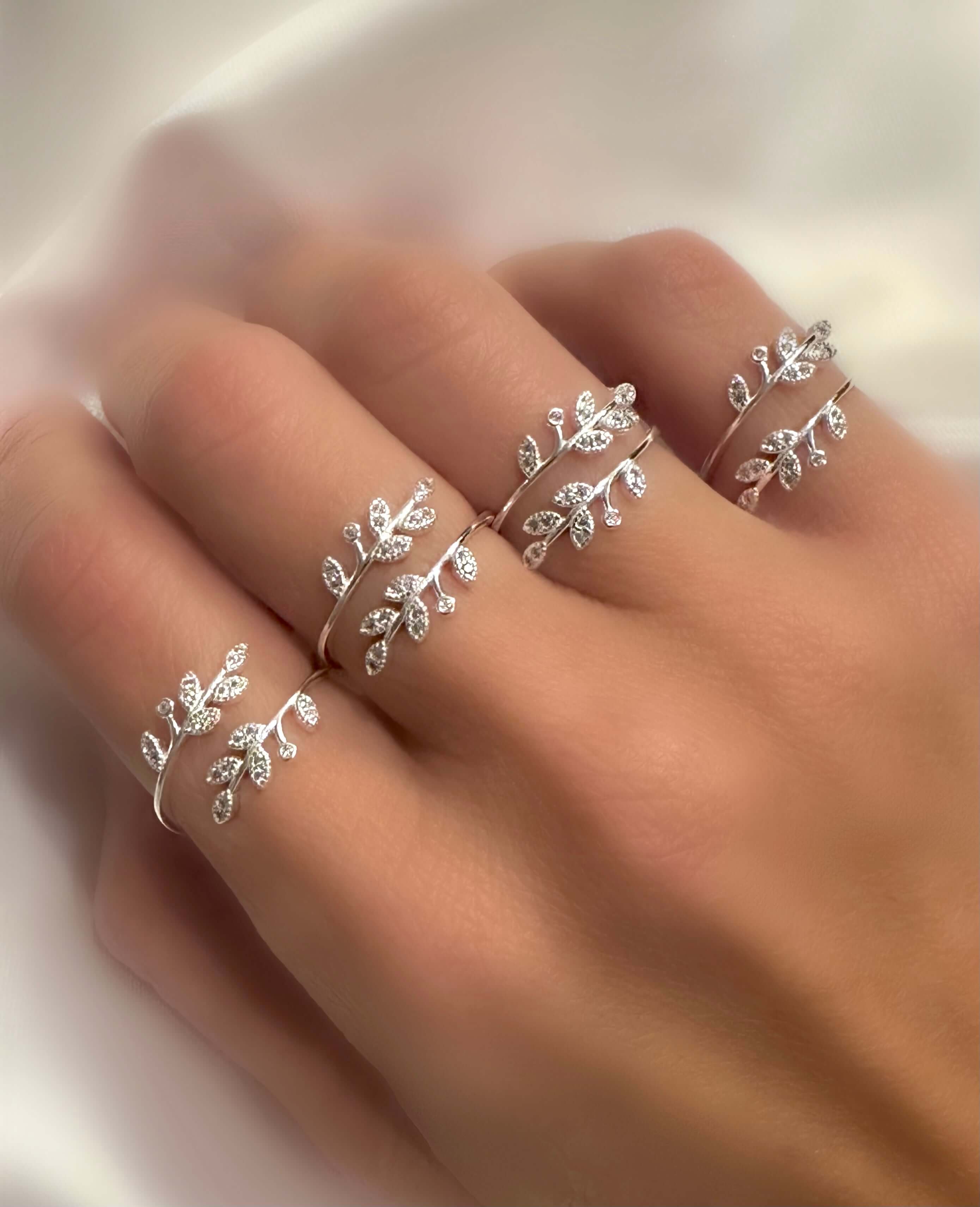 Anillo Olivo (ajustable) (Plata 925)