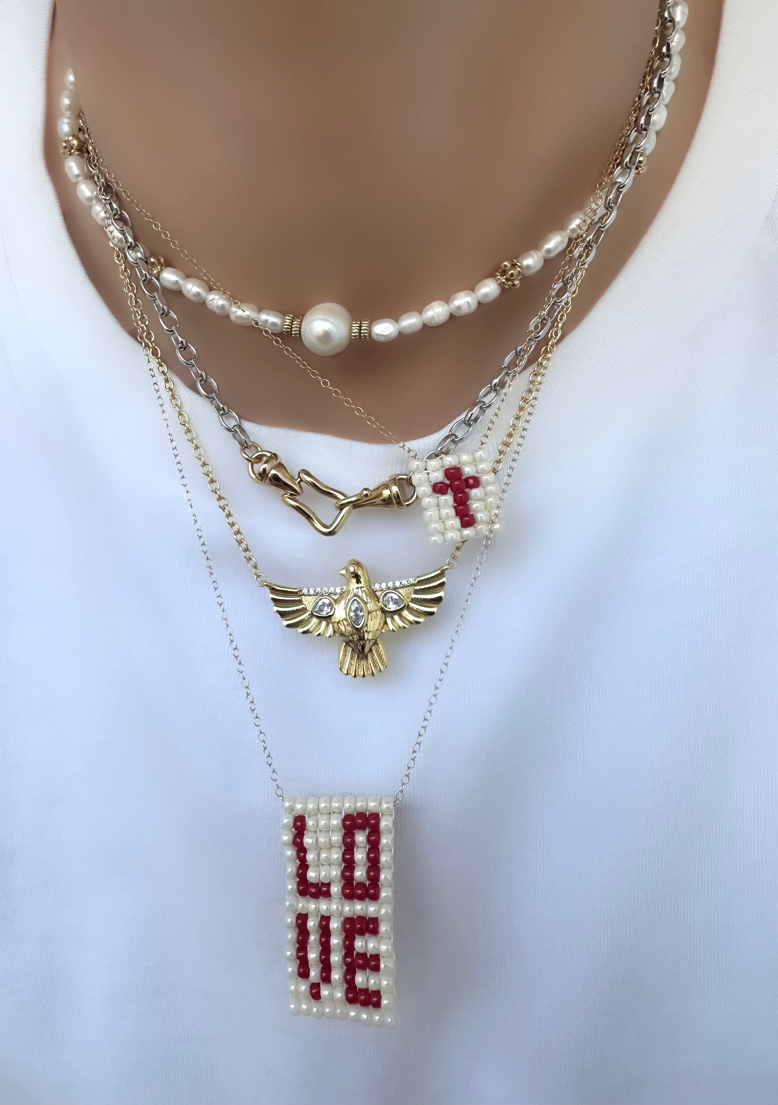 Greta Cruz Necklace (Red)