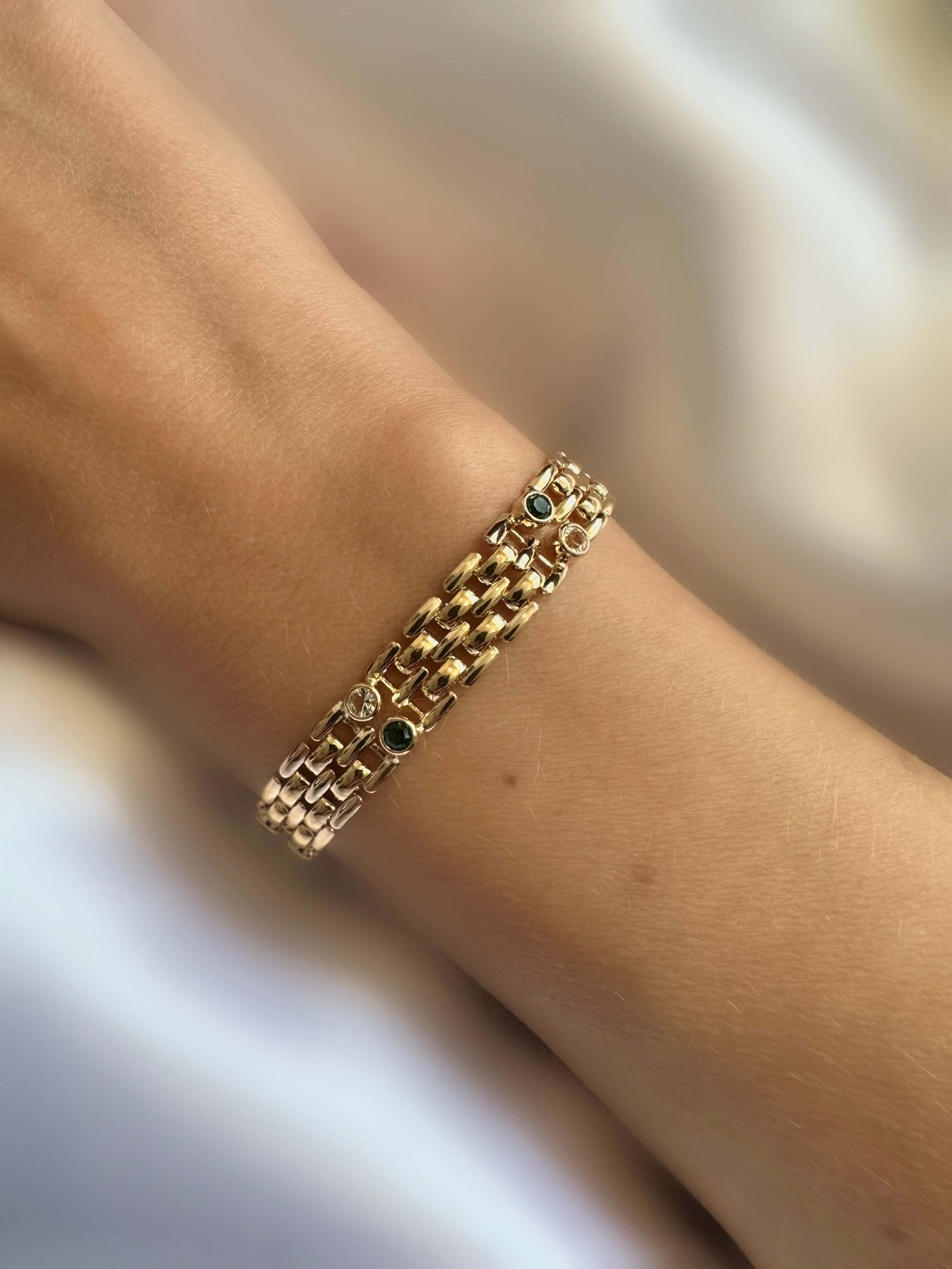 Petite Leoni Crystal Dots Armband (Grün)