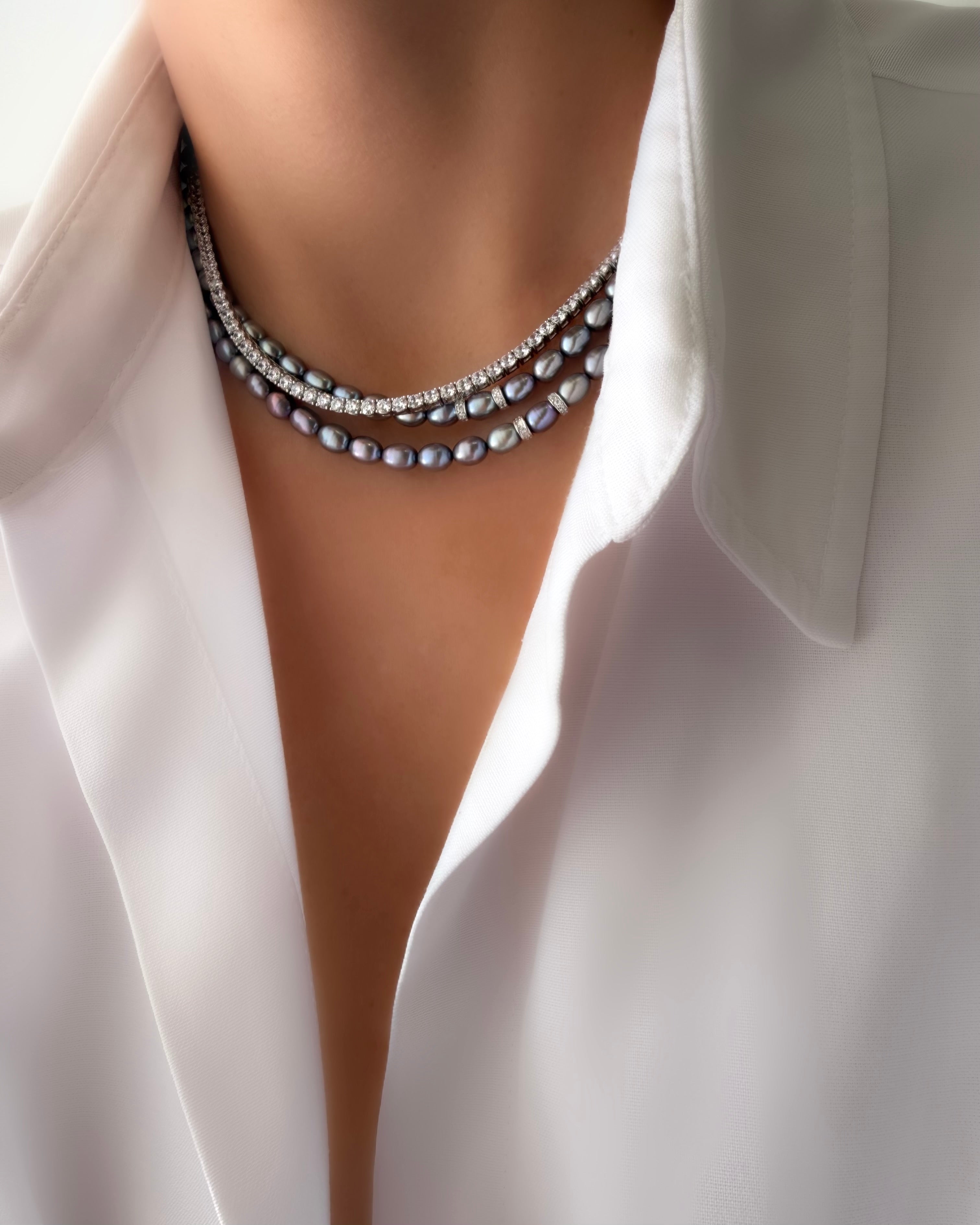 Collar Dolce Grey (Plata 925 y Perlas naturales)