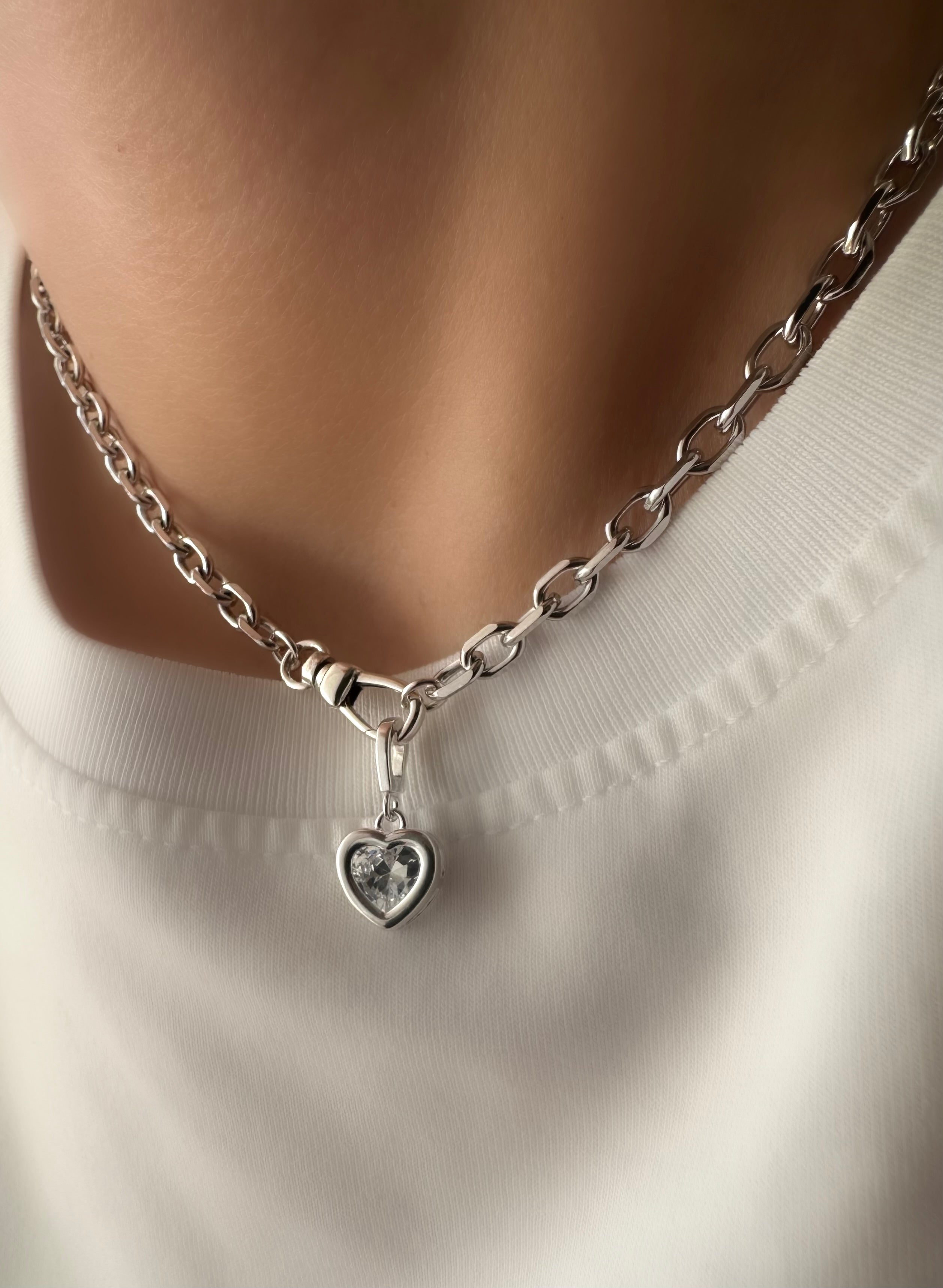 Allure Passion Necklace (White) (925 Sterling Silver)