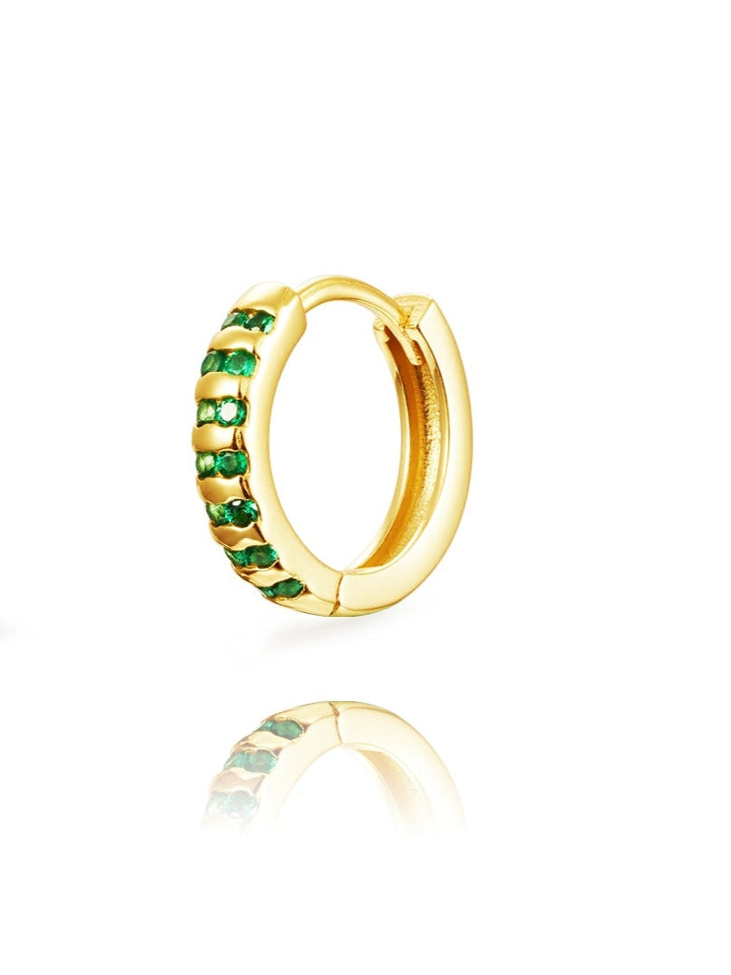 Arito Sinos (Verde) (Plata 925 bañada oro 18k)