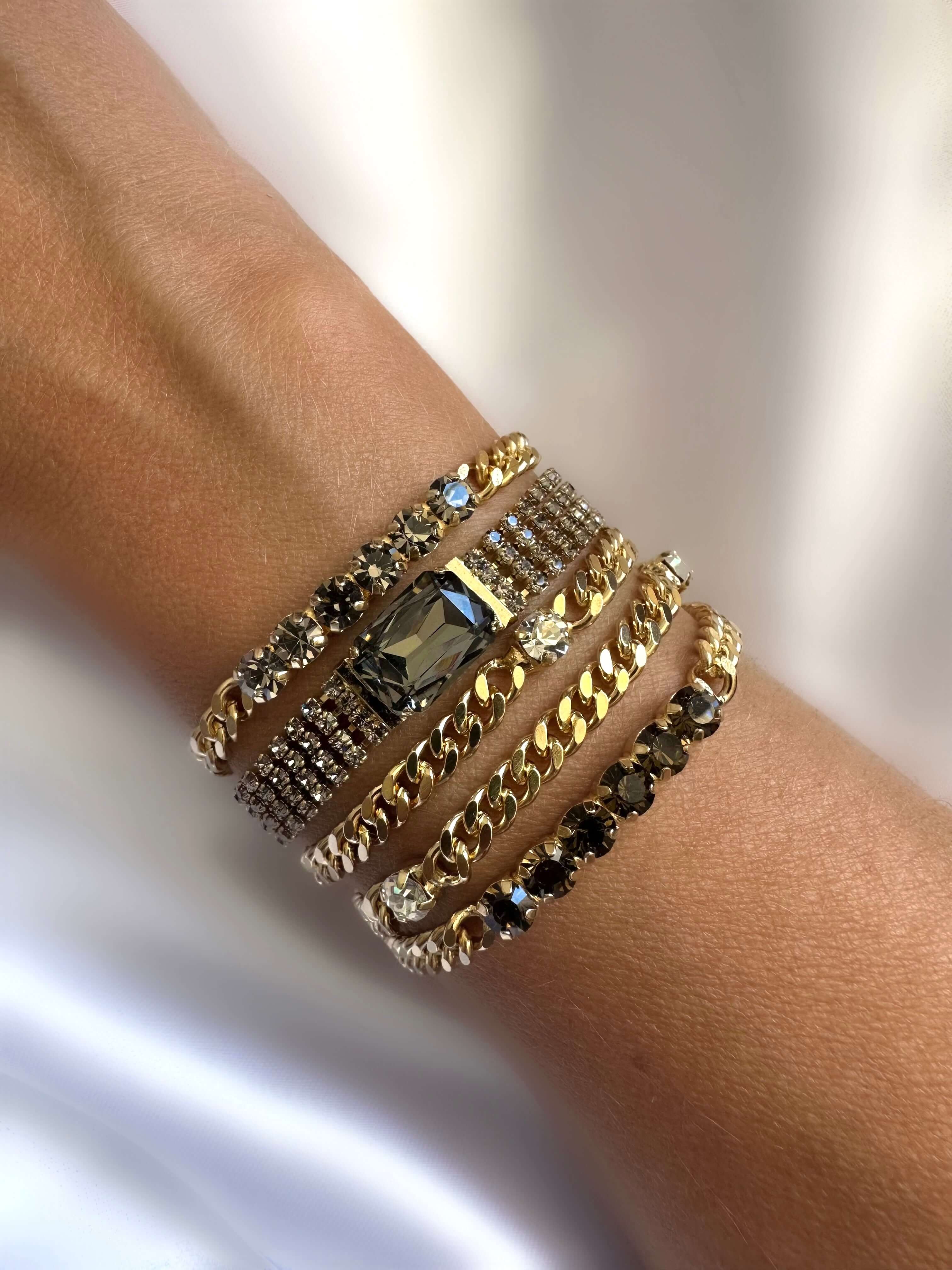 Chain Bombons Bracelet (Smoky Brown)
