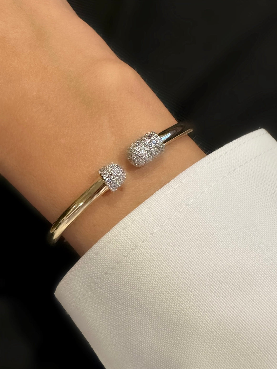 Armreif Diana (925er Silber, 18k vergoldet)