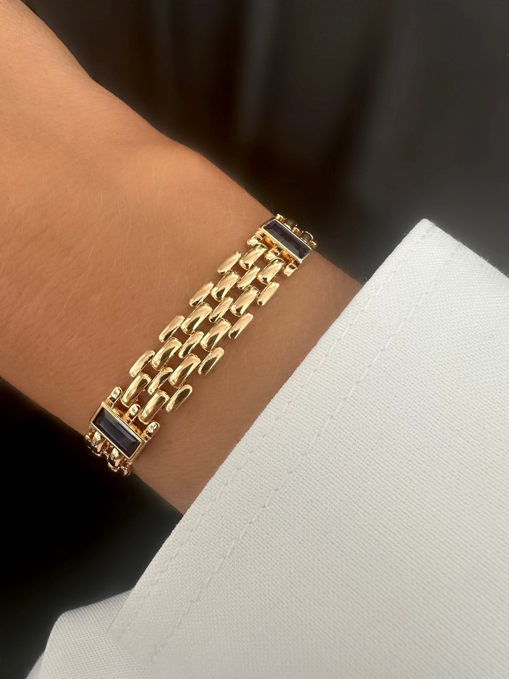 Leoni Baguette Bracelet (Blue)