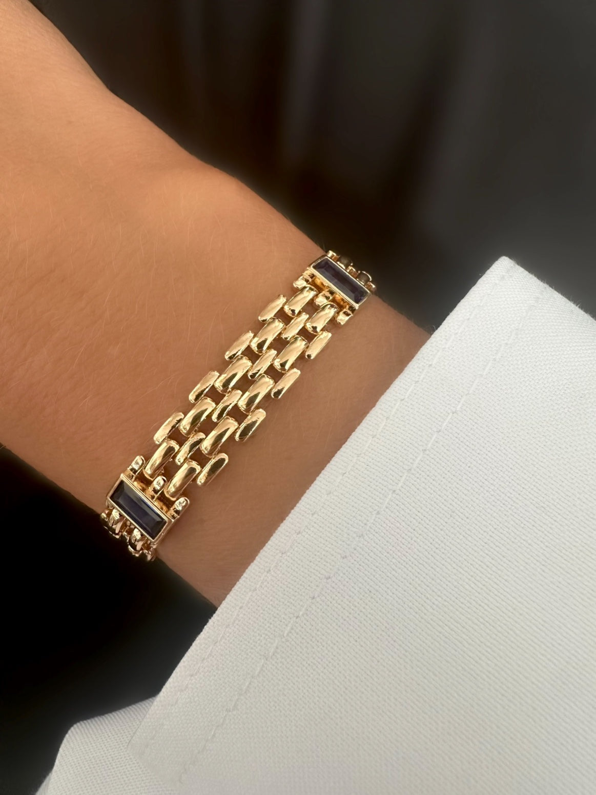 Leoni Baguette Bracelet (Blue)