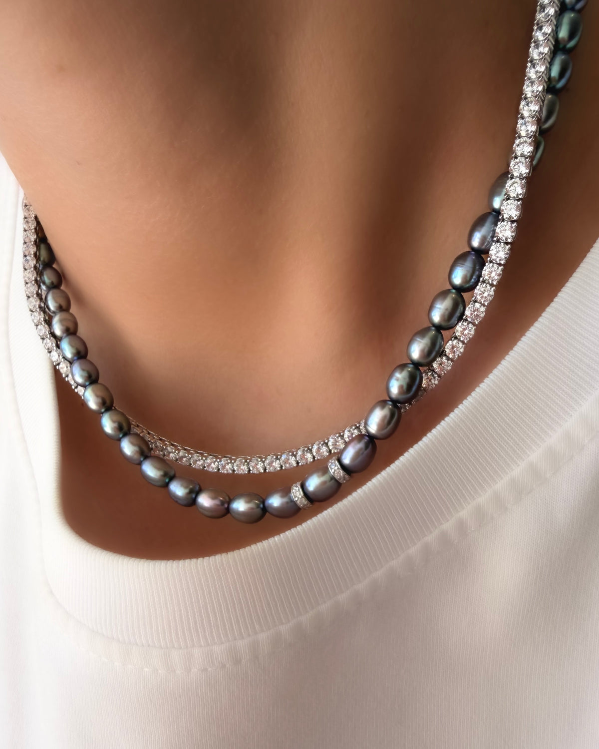 Collar Dolce Grey (Plata 925 y Perlas naturales)
