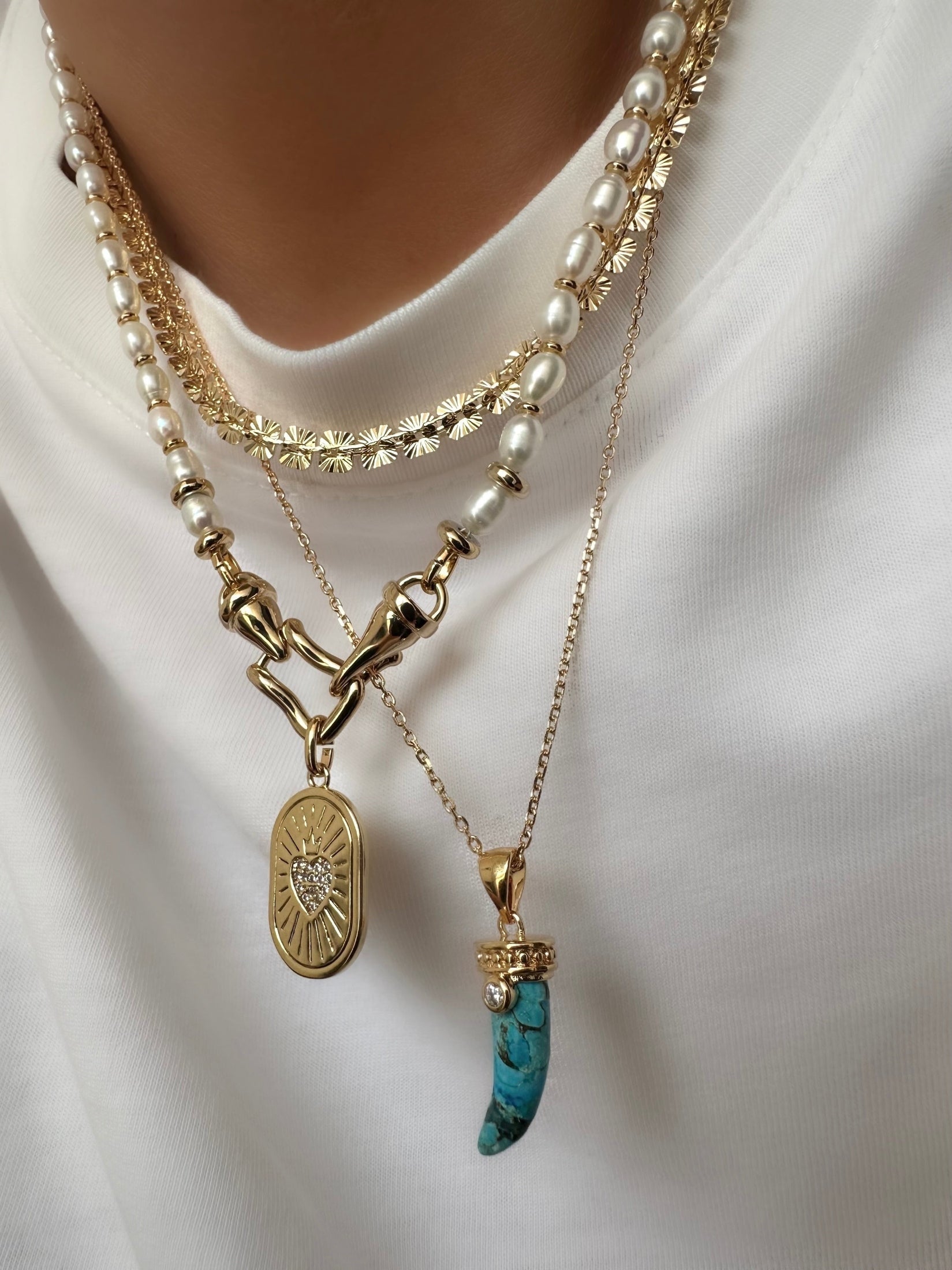 Allure Hard Cuore (Pearls) Necklace