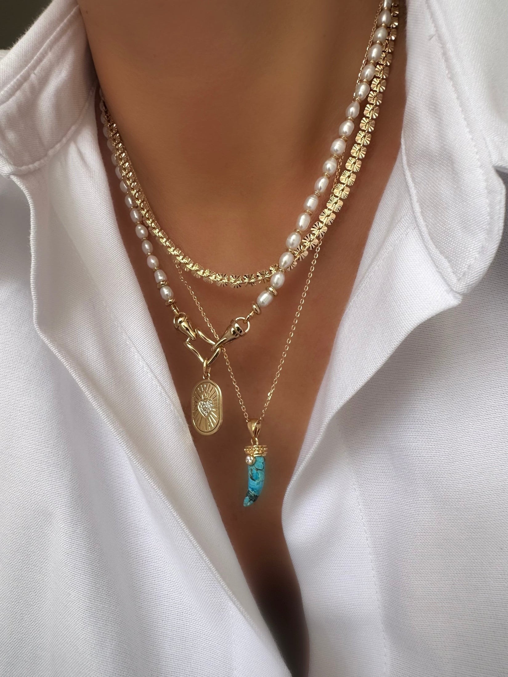 Allure Hard Cuore (Pearls) Necklace
