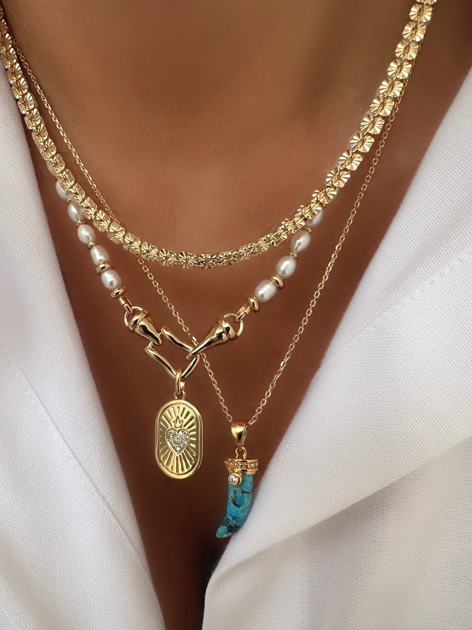 Collar Allure Hard Cuore (Pearls)