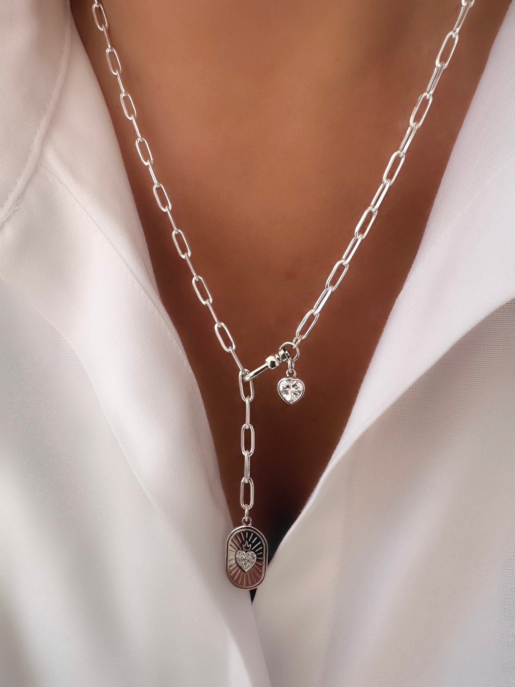 Allure Love Heart Necklace (925 Sterling Silver)