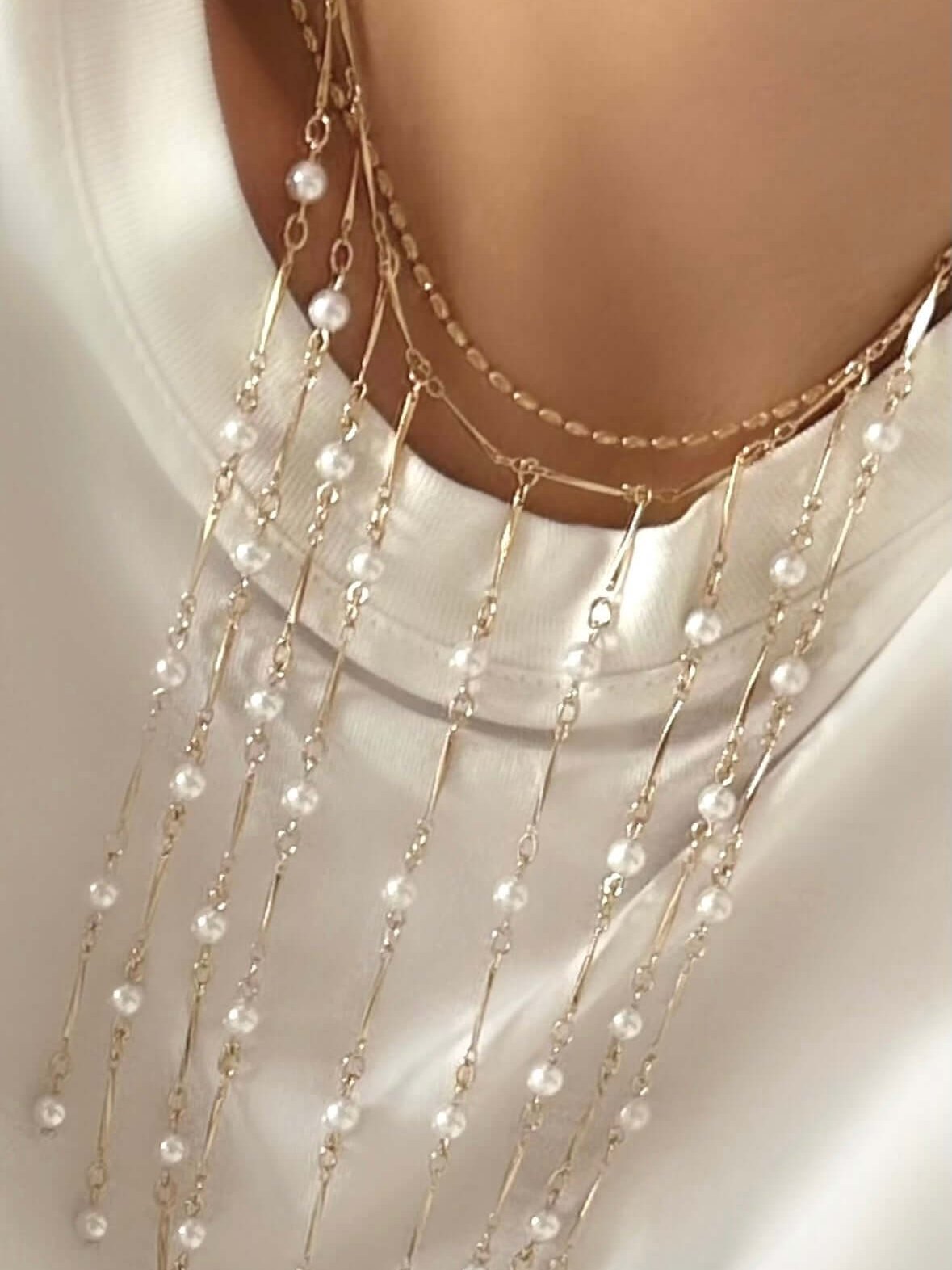Lluvia de Perlas Halskette