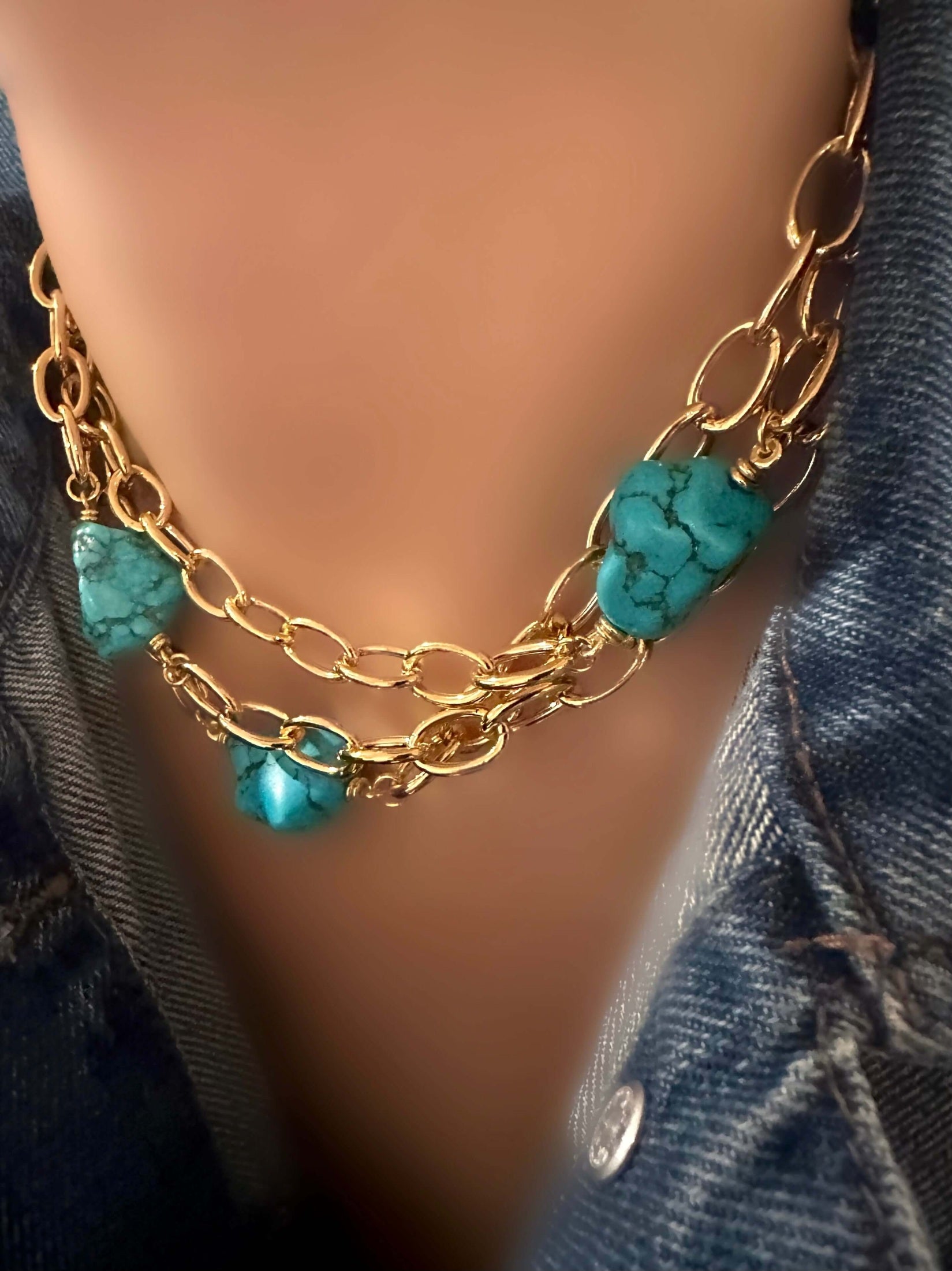 Türkise Ozean Halskette
