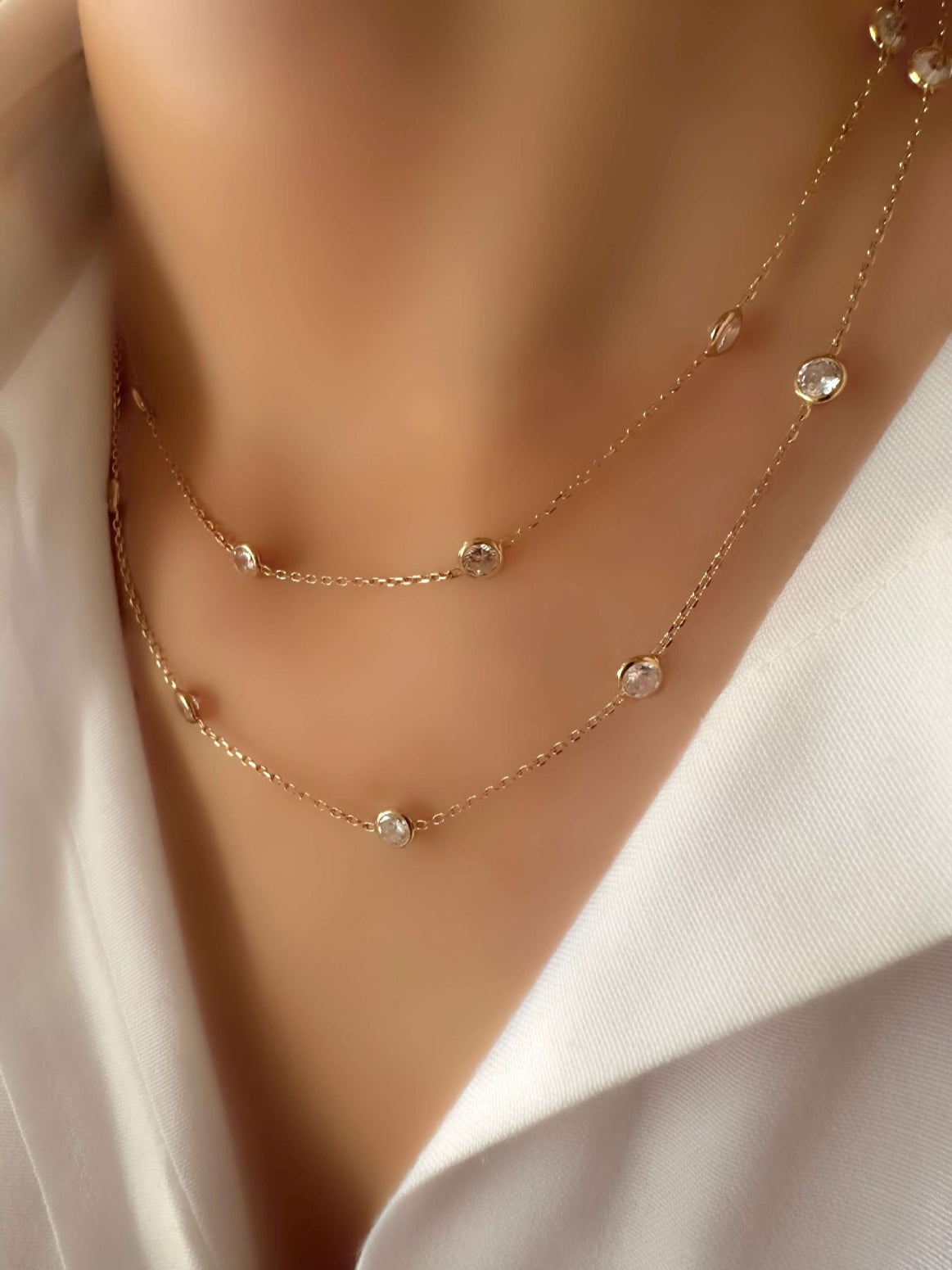 Salem Large Space Necklace (24k Gold Plated Silver)