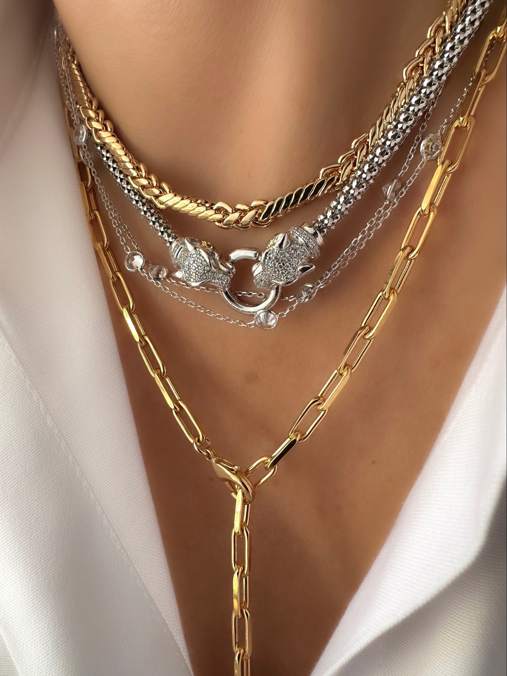 Collar Panteras (Plata de Ley 925)