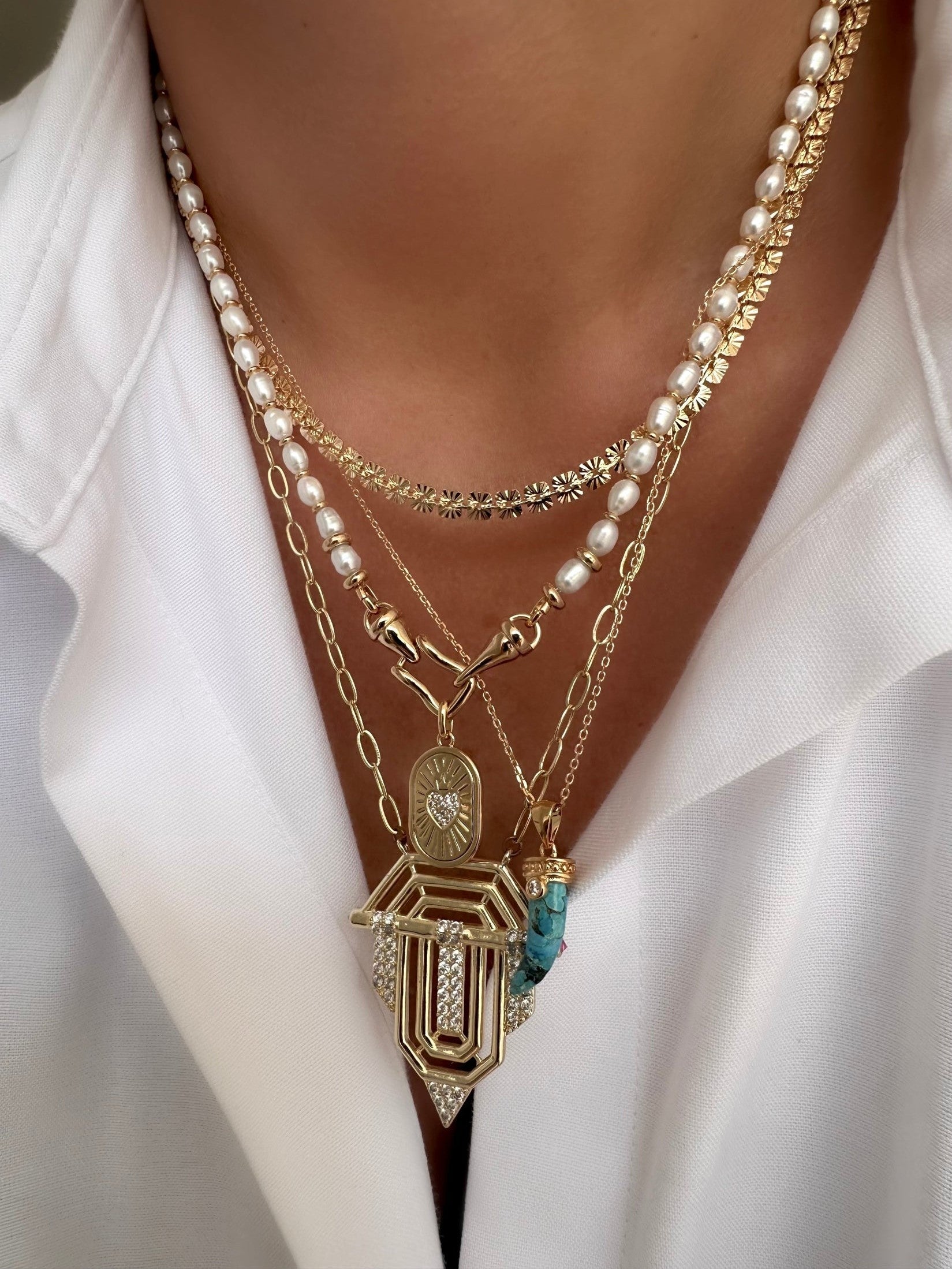 Collar Allure Hard Cuore (Pearls)