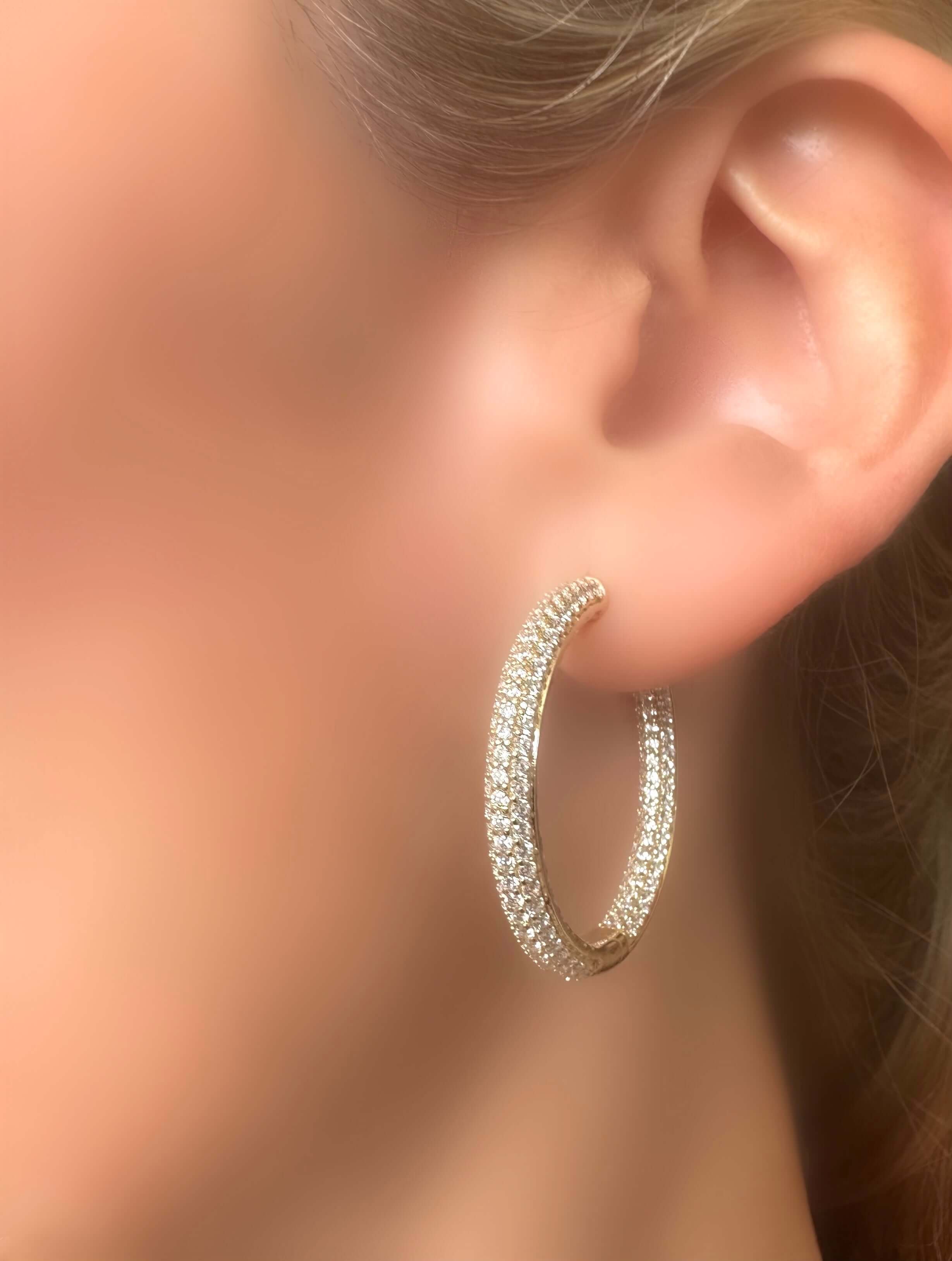 Aros Splendor Round 35 (Plata 925 bañada oro 18k)