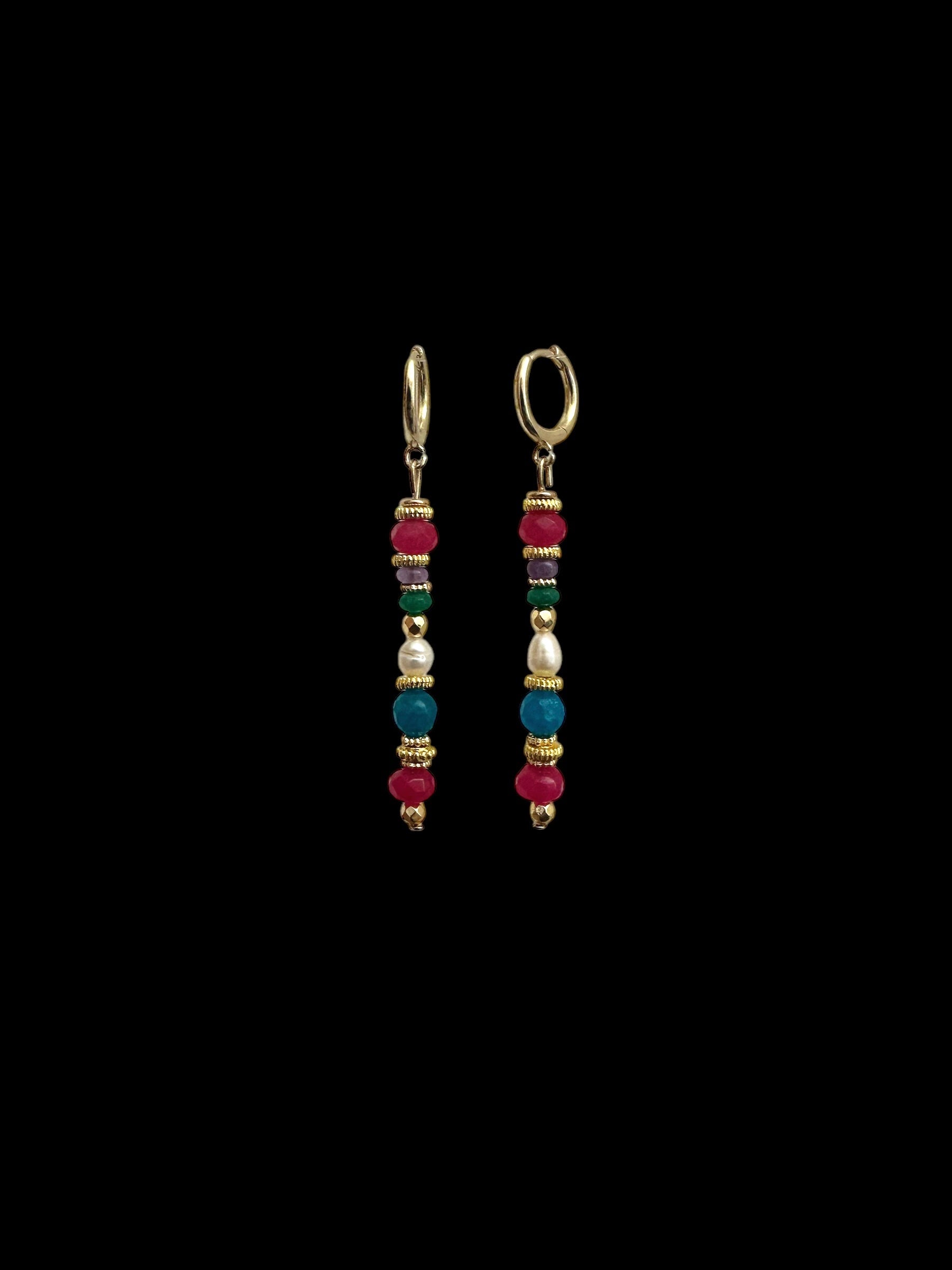 Pendientes Messy Pearl Blue