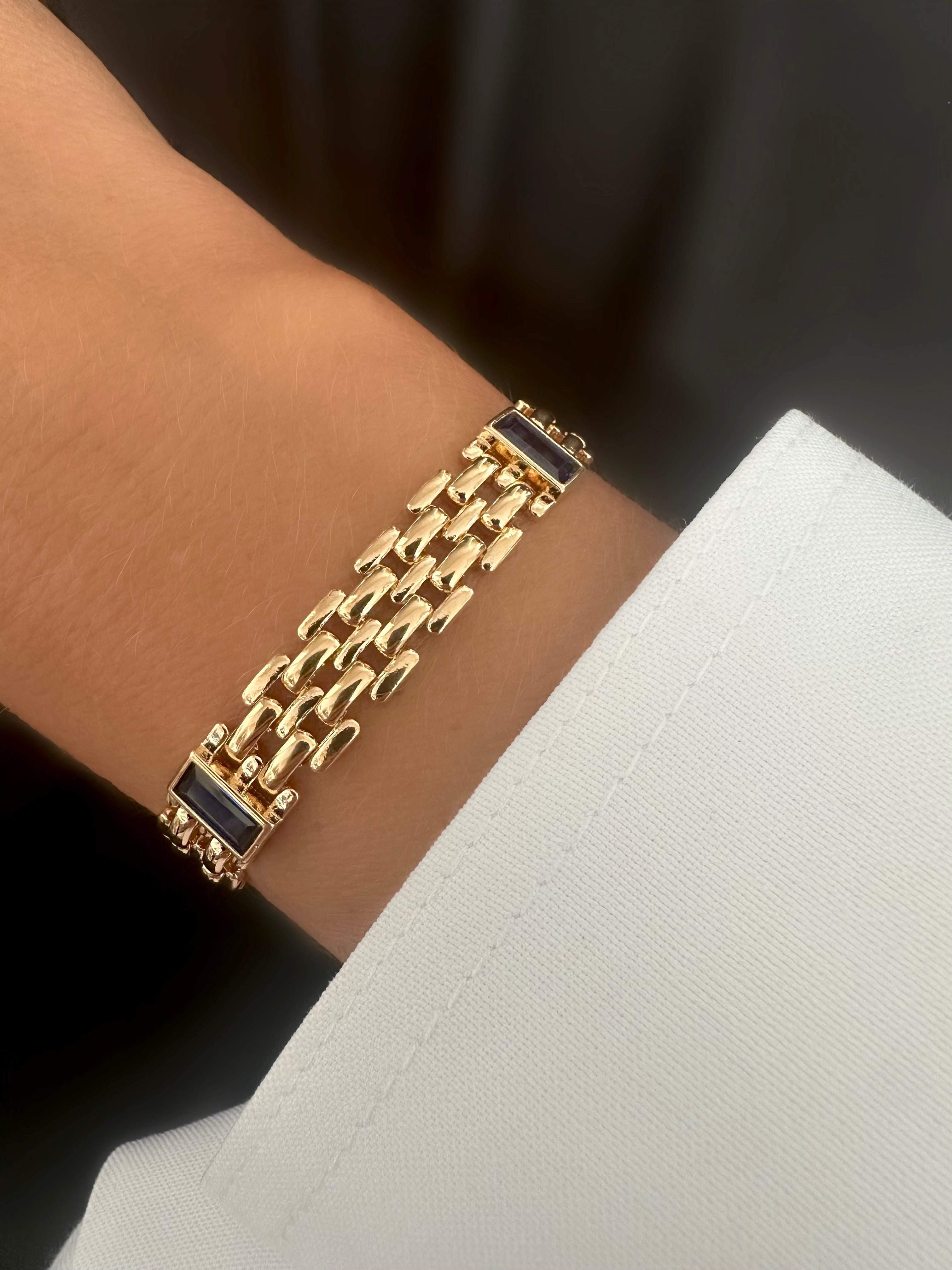 Brazalete Leoni Baguette (Azul)