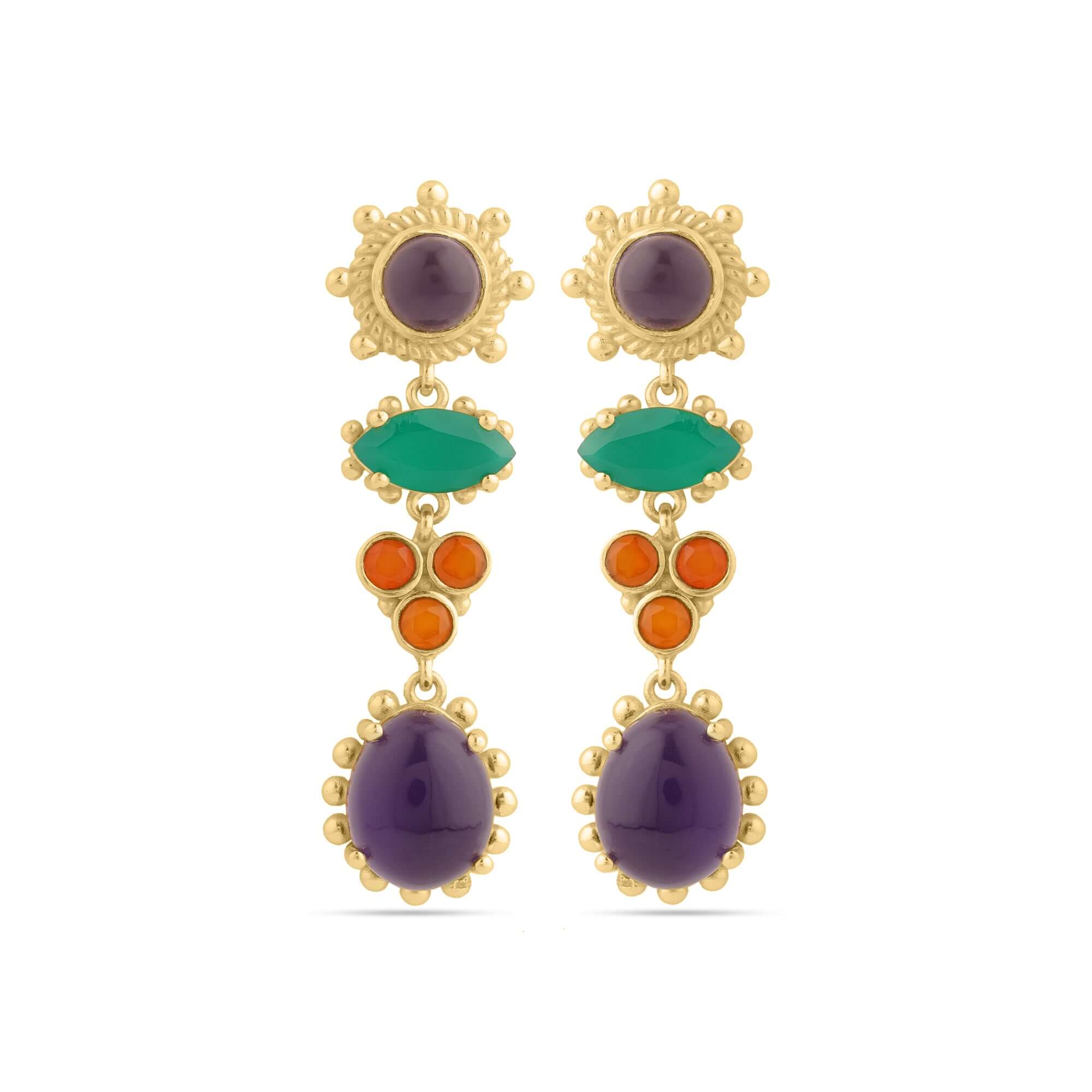 Le Marshand® - Joyería en plata 925, chapado en Oro 24K - Pendientes Frida - Diseños propios - Brazaletes, pulseras, collares y pendientes - Joyería online - Mallorca