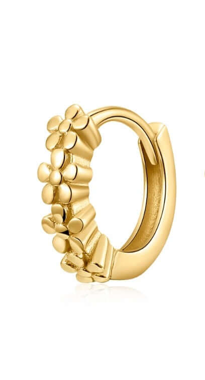 Le Marshand® - Joyería en plata 925, chapado en Oro 24K - Arito 4 Flores - Diseños propios - Brazaletes, pulseras, collares y pendientes - Joyería online - Mallorca