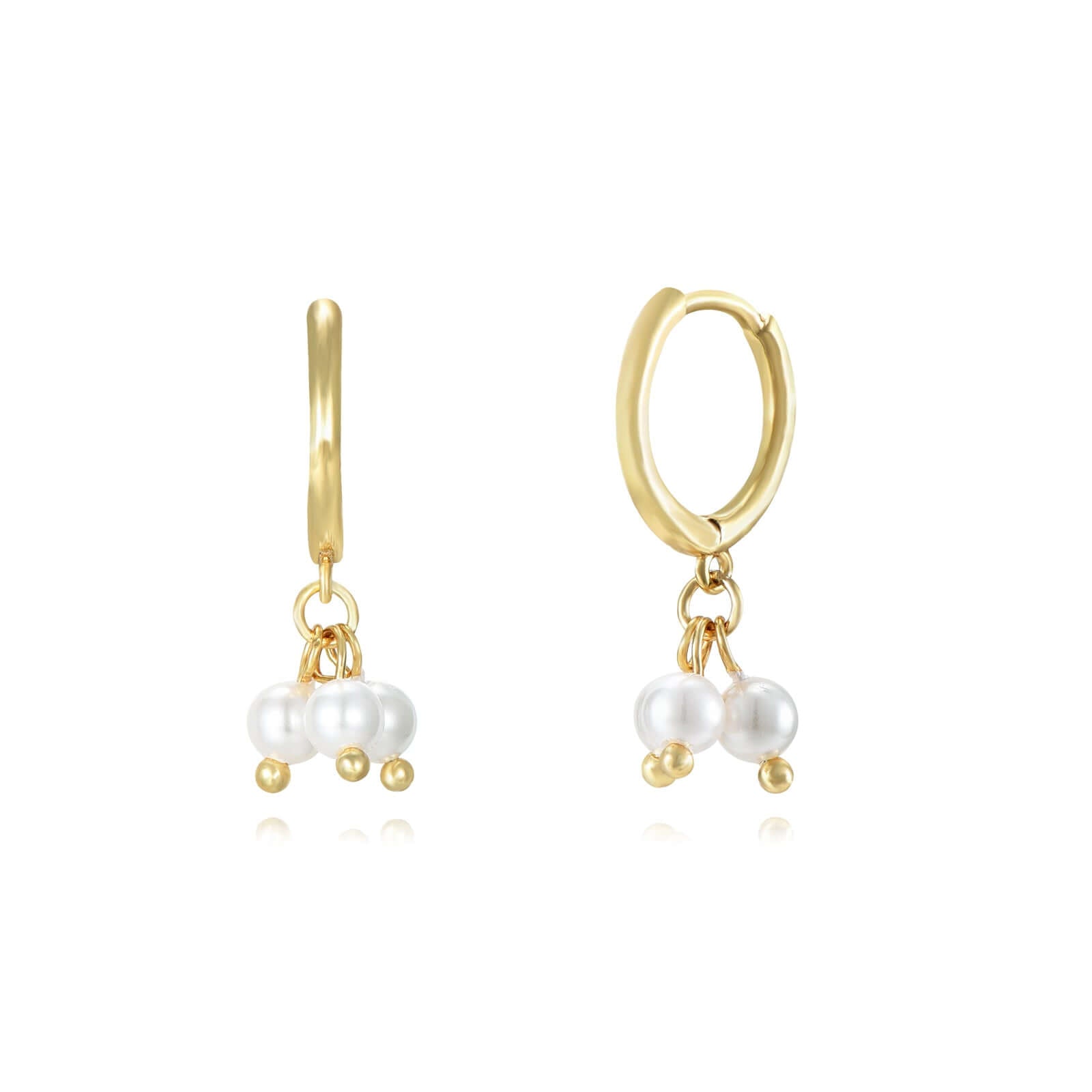 Arito 3 Perlitas (Plata bañada oro)