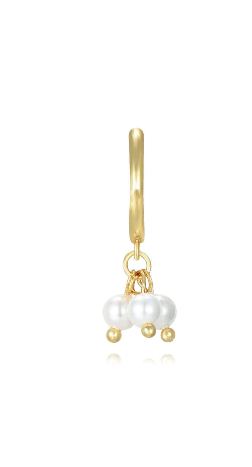 Arito 3 Perlitas (Plata bañada oro)