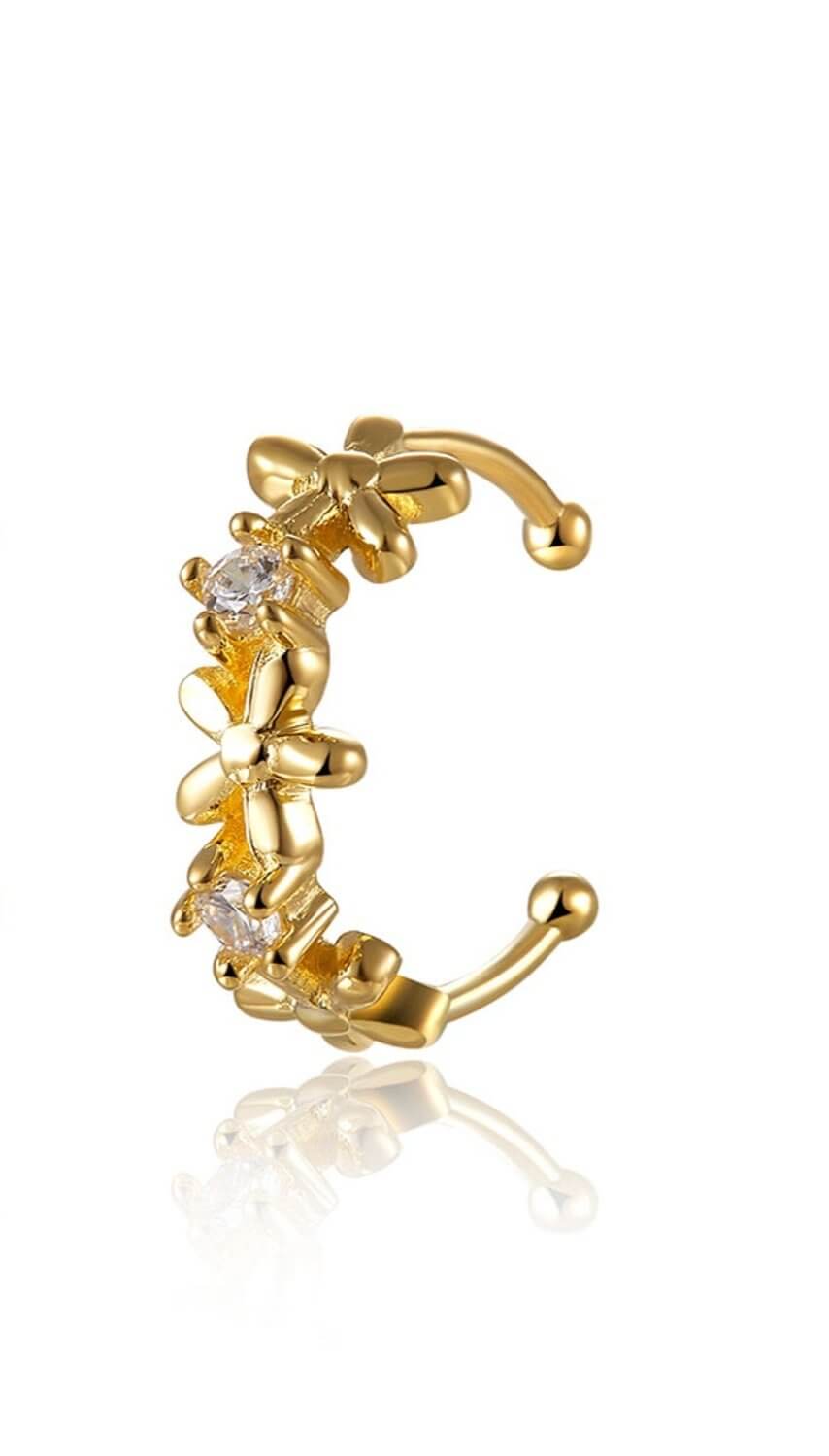 LE MARSHAND® - Joyería en plata 925, chapado en Oro 24K - Cuff Flor y Solitario - Diseños propios - Brazaletes, pulseras, collares y pendientes - Joyería online - Mallorca