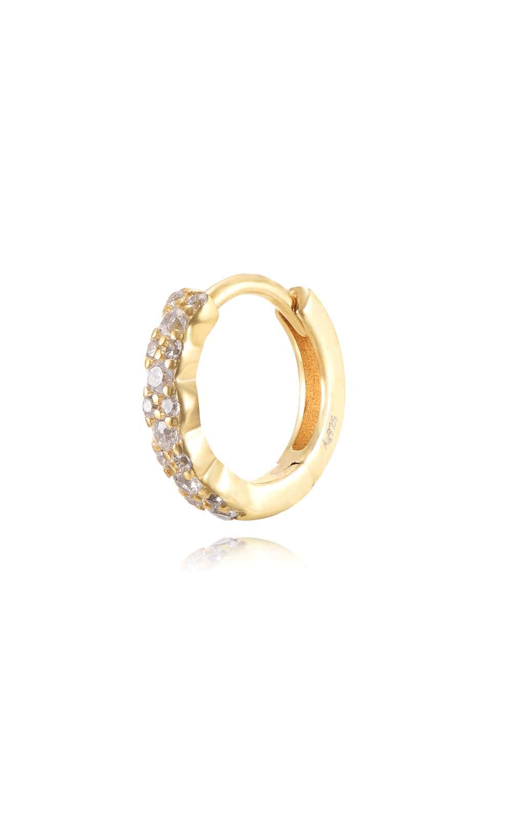 Le Marshand® - Joyería en plata 925, chapado en Oro 24K - Arito Petite Pavé - Diseños propios - Brazaletes, pulseras, collares y pendientes - Joyería online - Mallorca