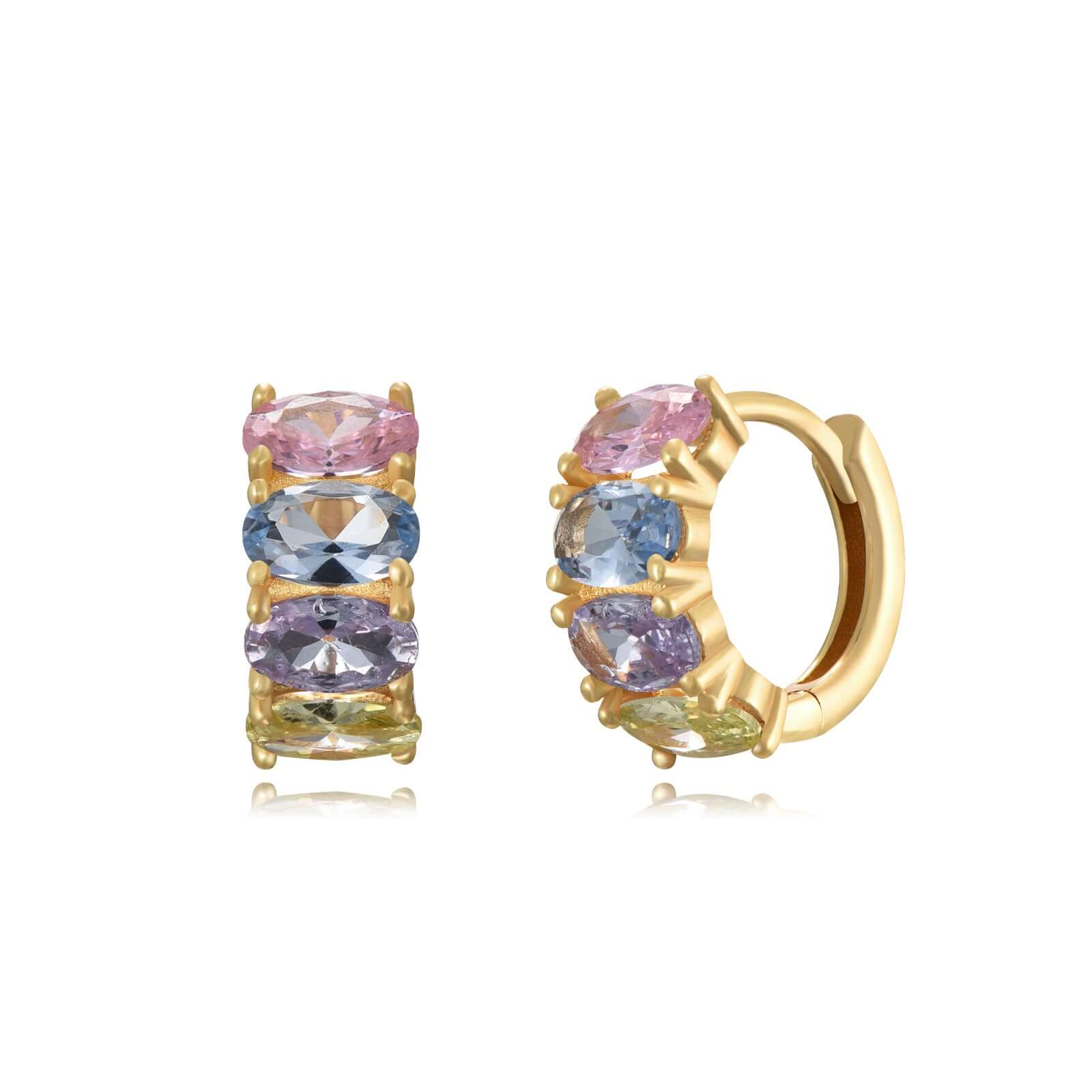 Le Marshand® - Joyería en plata 925, chapado en Oro 24K - Arito Eggys Pastel (Plata bañada oro) - Diseños propios - Brazaletes, pulseras, collares y pendientes - Joyería online - Mallorca